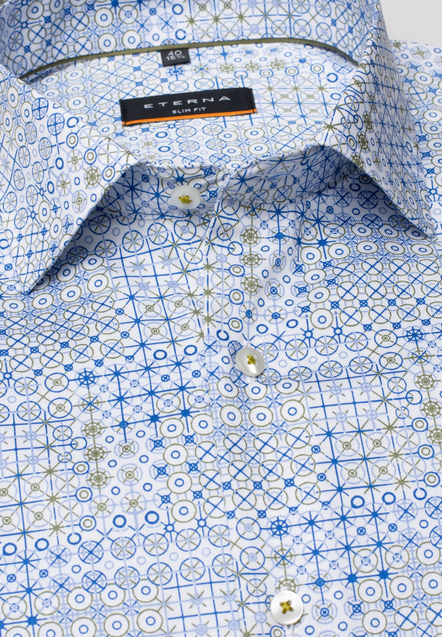 Eterna Langarmhemd »SLIM FIT« EASY IRON (bügelleicht)