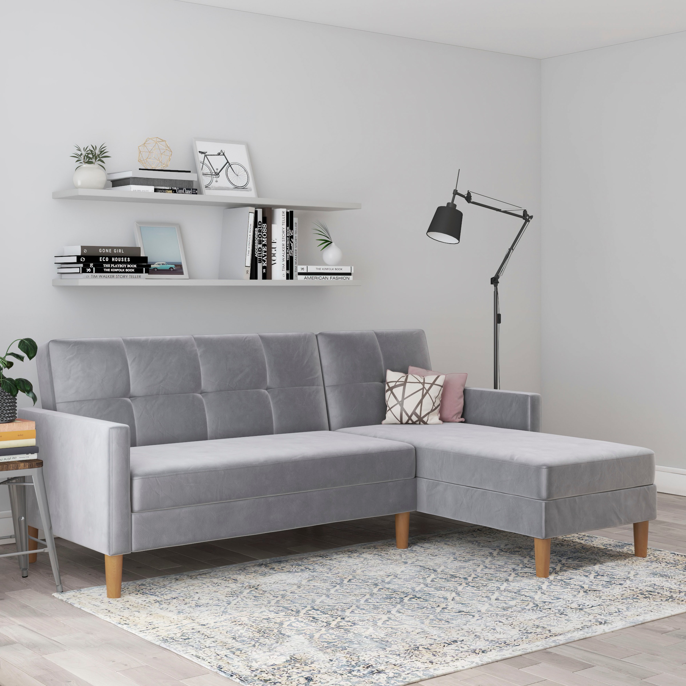 Dorel Home Ecksofa bei »Lilly«, Sitzhöhe online UNIVERSAL Bett-Funktion, Recamiere montierbar, mit 43 cm beidseitig