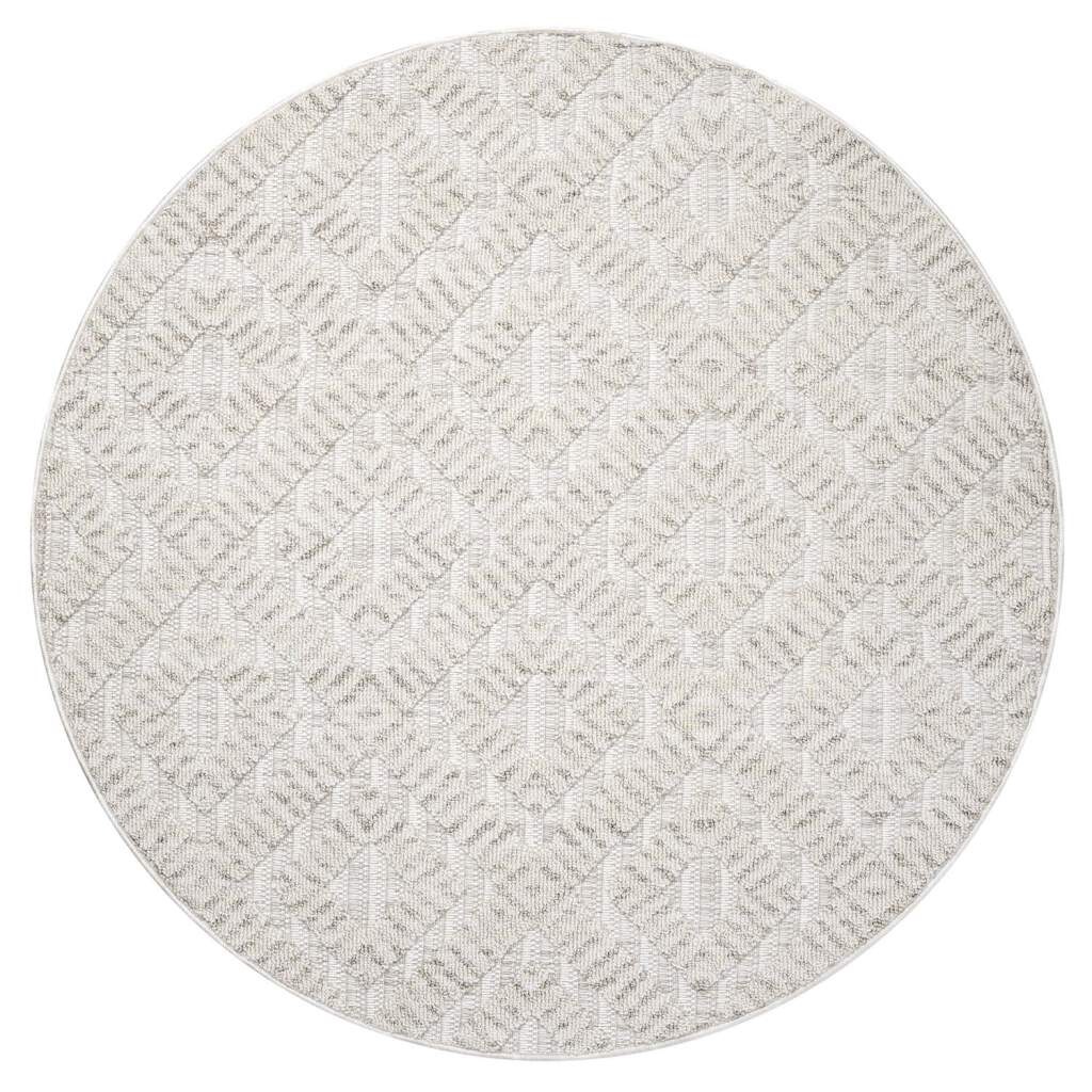 Carpet City Teppich »CLASICO 8927«, rund, 11 mm Höhe, Kurzflor, Hochtief-Muster, Boho, Wohnzimmer