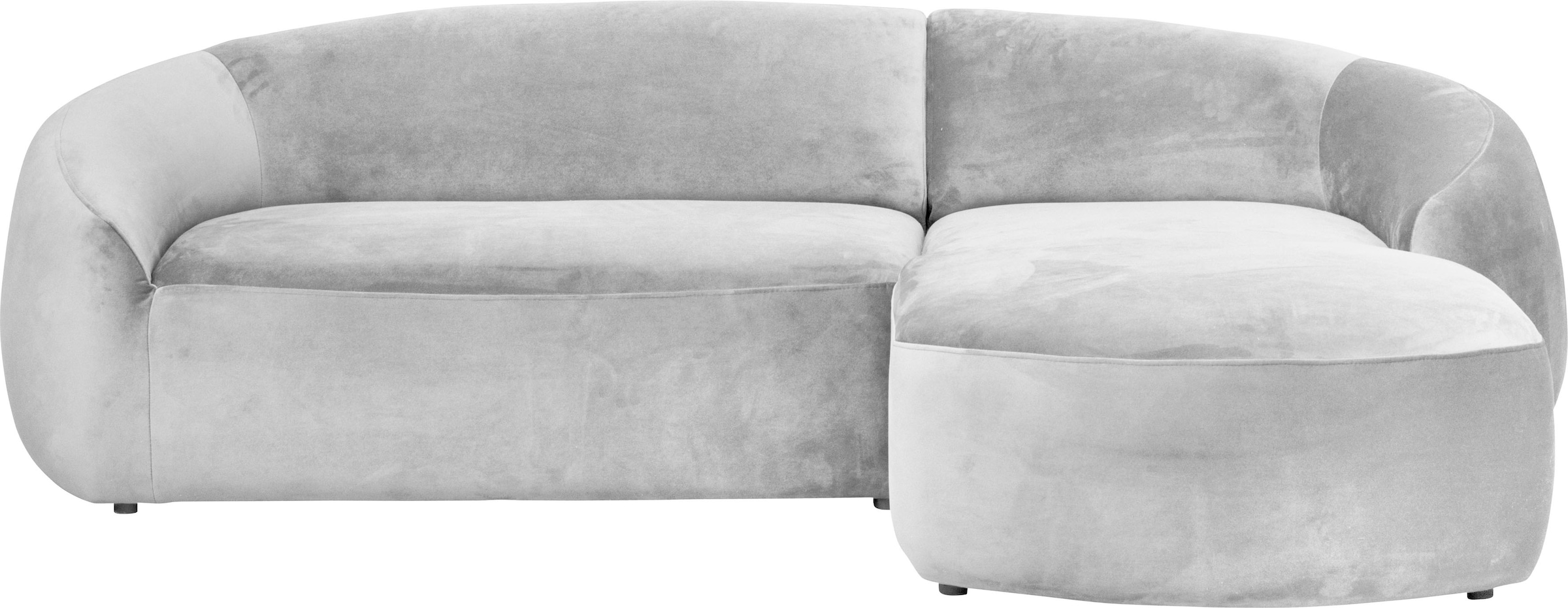 LeGer Home by Lena Gercke Ecksofa »L-Form, Designersofa, organische Form, Maße B/T/H: 255/170/81 cm«, mit Wellenunterfederung, auch in Bouclé, Recamiere rechts/links