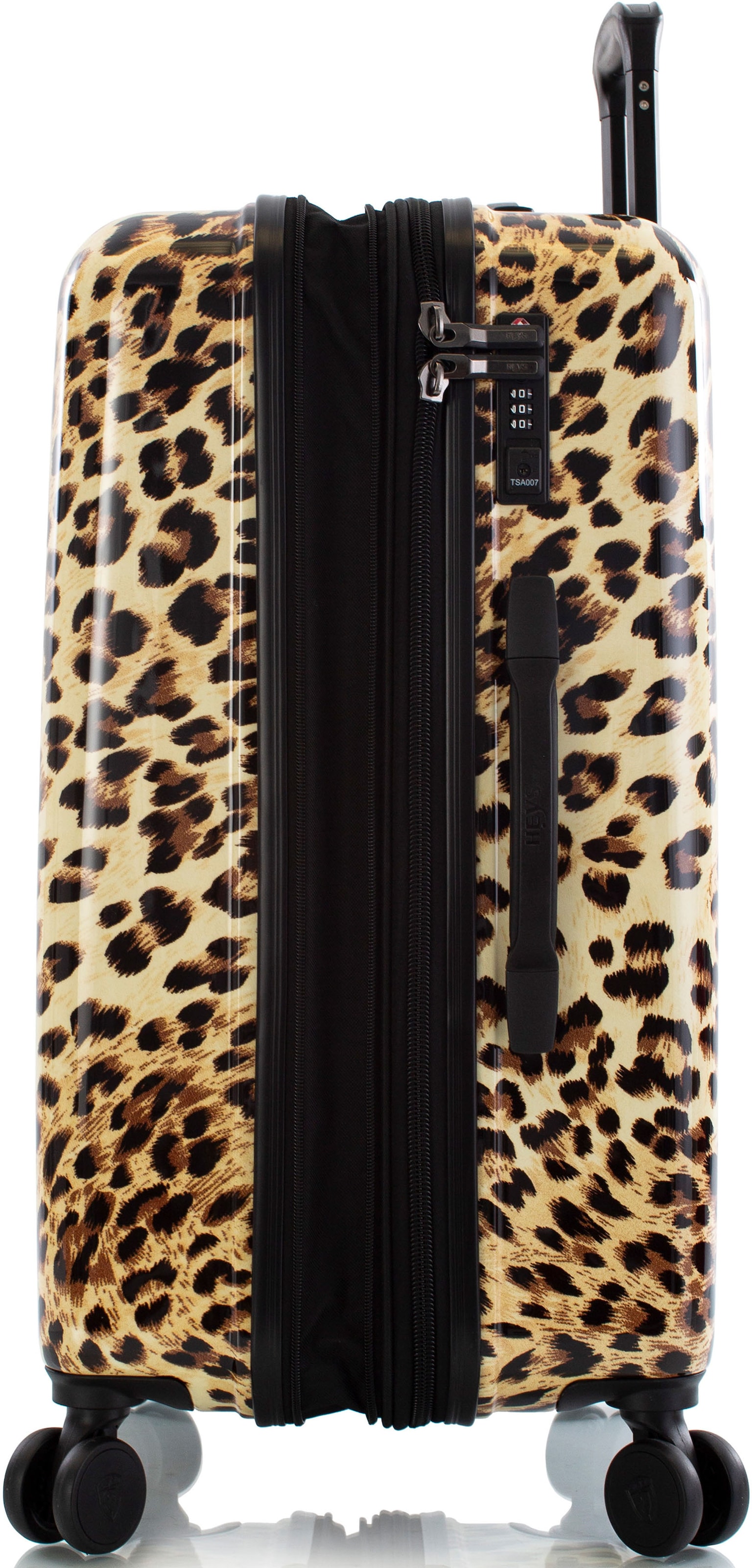 Heys Hartschalen-Trolley »Leopard, 66 cm«, 4 Rollen, Heys x Joachim Llambi Hartschalen-Koffer Volumenerweiterung