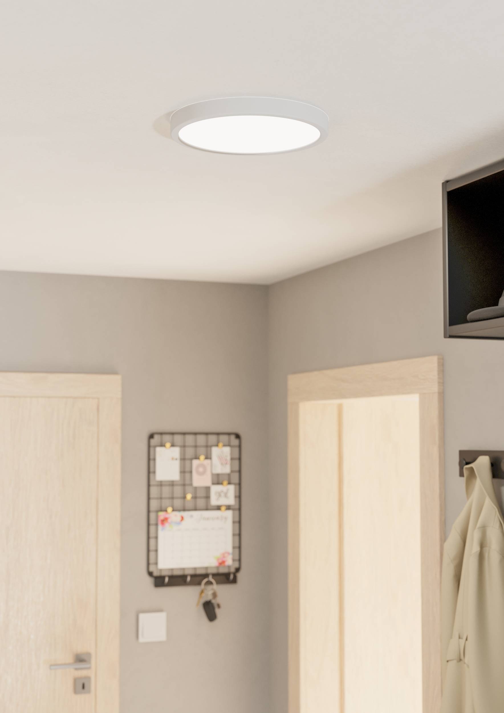 EGLO Aufbauleuchte »Fueva 5 Deckenlampe, Wohnzimmerlampe, Stahl und Kunststoff, Lampe« LED-Modul 1 Stk. Neutralweiß Ø 28,5 cm, Aufbauleuchte, Deckenlampe in Weiß, LED Aufbaulampe