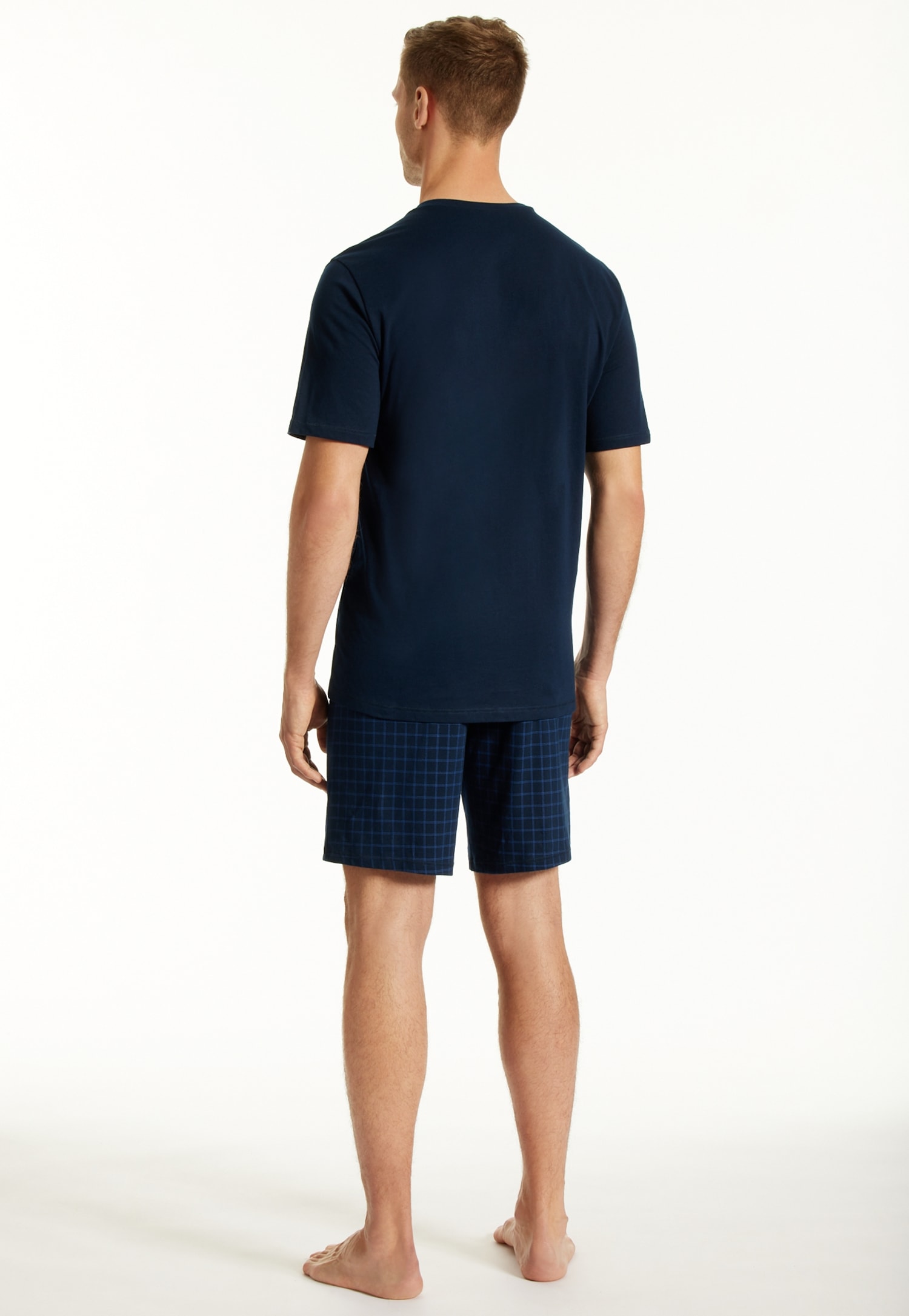 uncover by SCHIESSER Shorty »Uncover Nightwear« 2 tlg. V-Ausschnitt, Kurzarm, Kurze Hose, Reine Baumwolle, weich