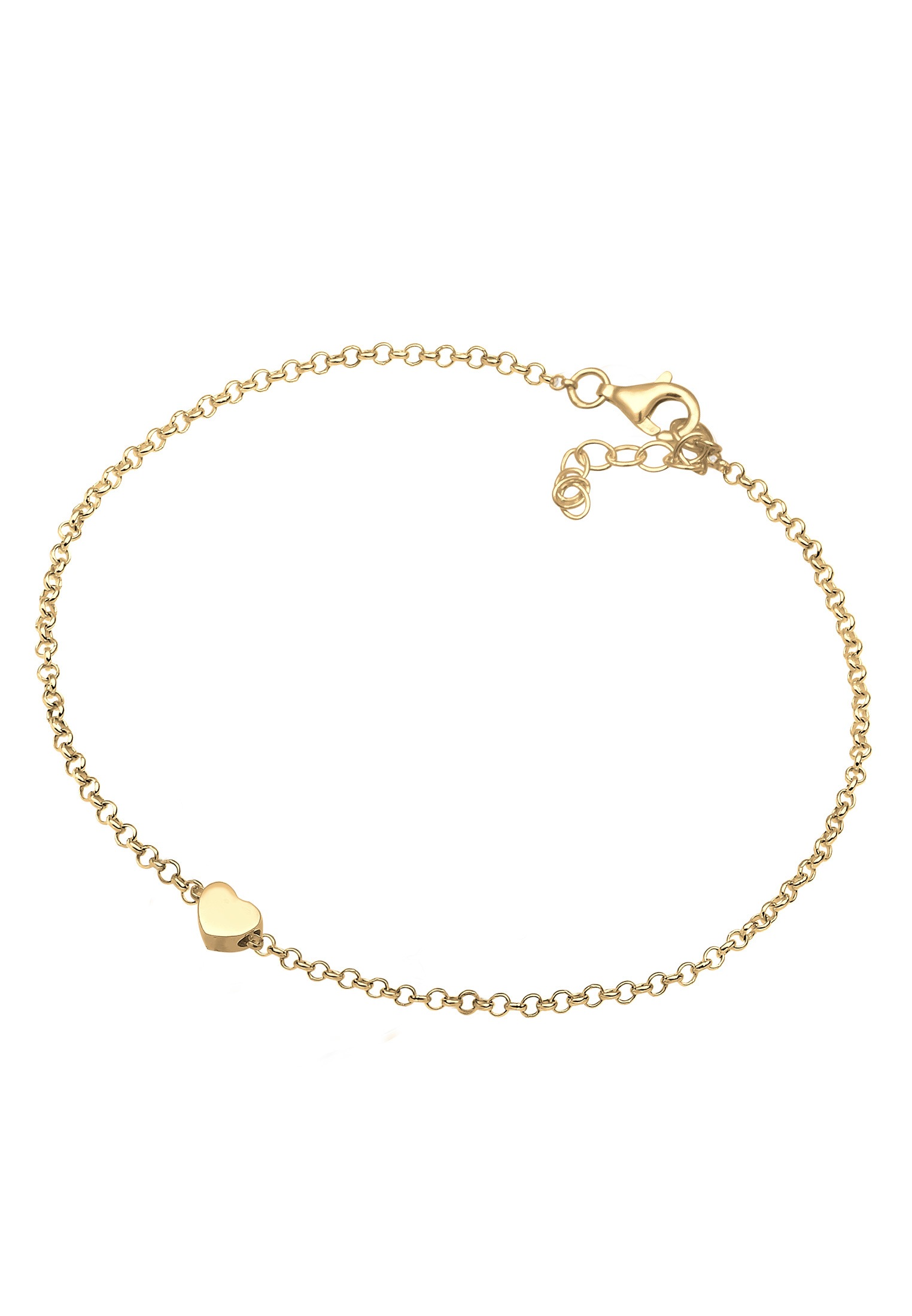 Elli Armkette »Armband Armkette Herz Love Basic 925 Silber«