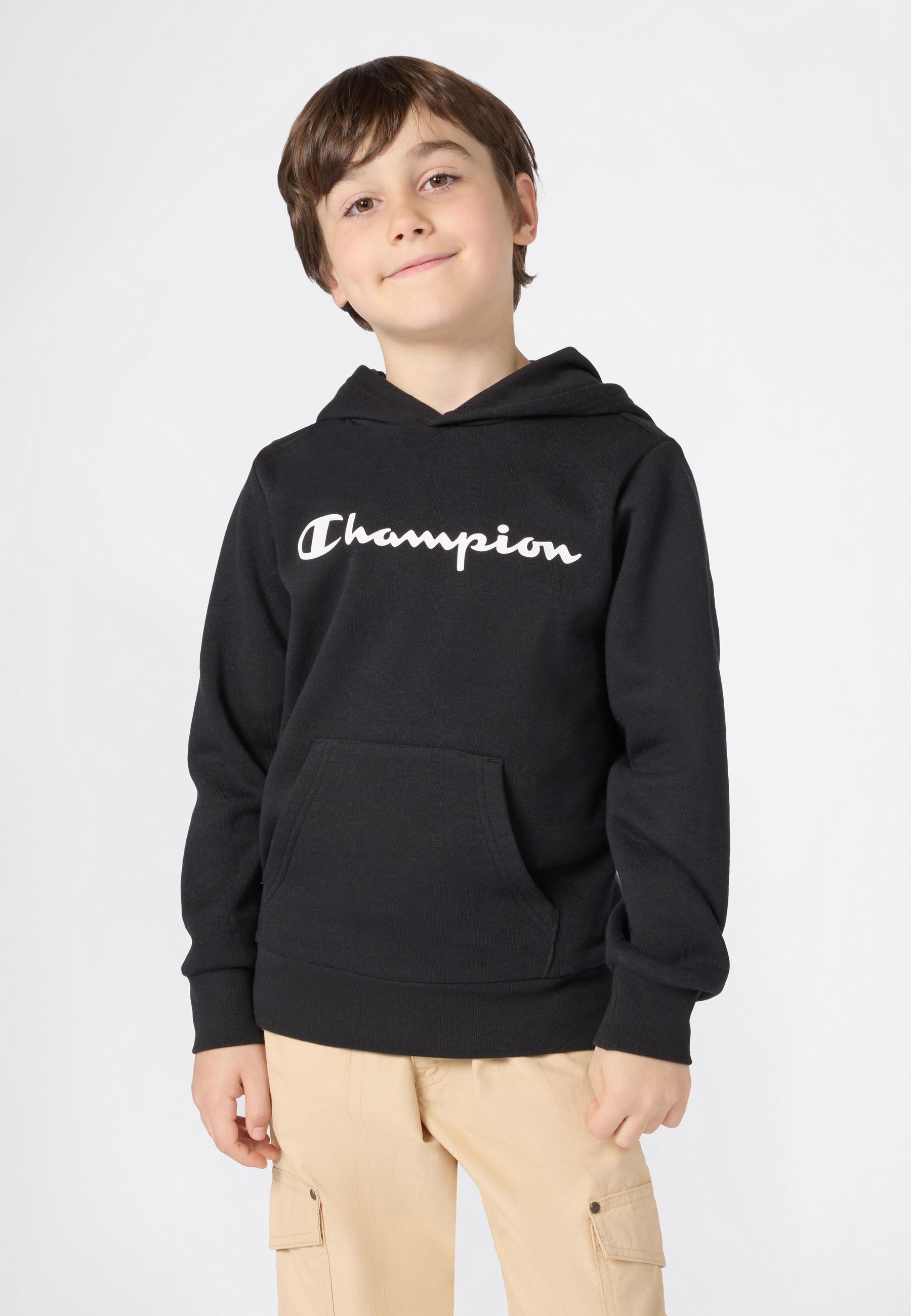 Champion Kapuzensweatshirt »SPORTWEAR HOODIE Standard Fit«, für Kinder, mit Kängurutasche, ohne Verschluss, in normaler Länge
