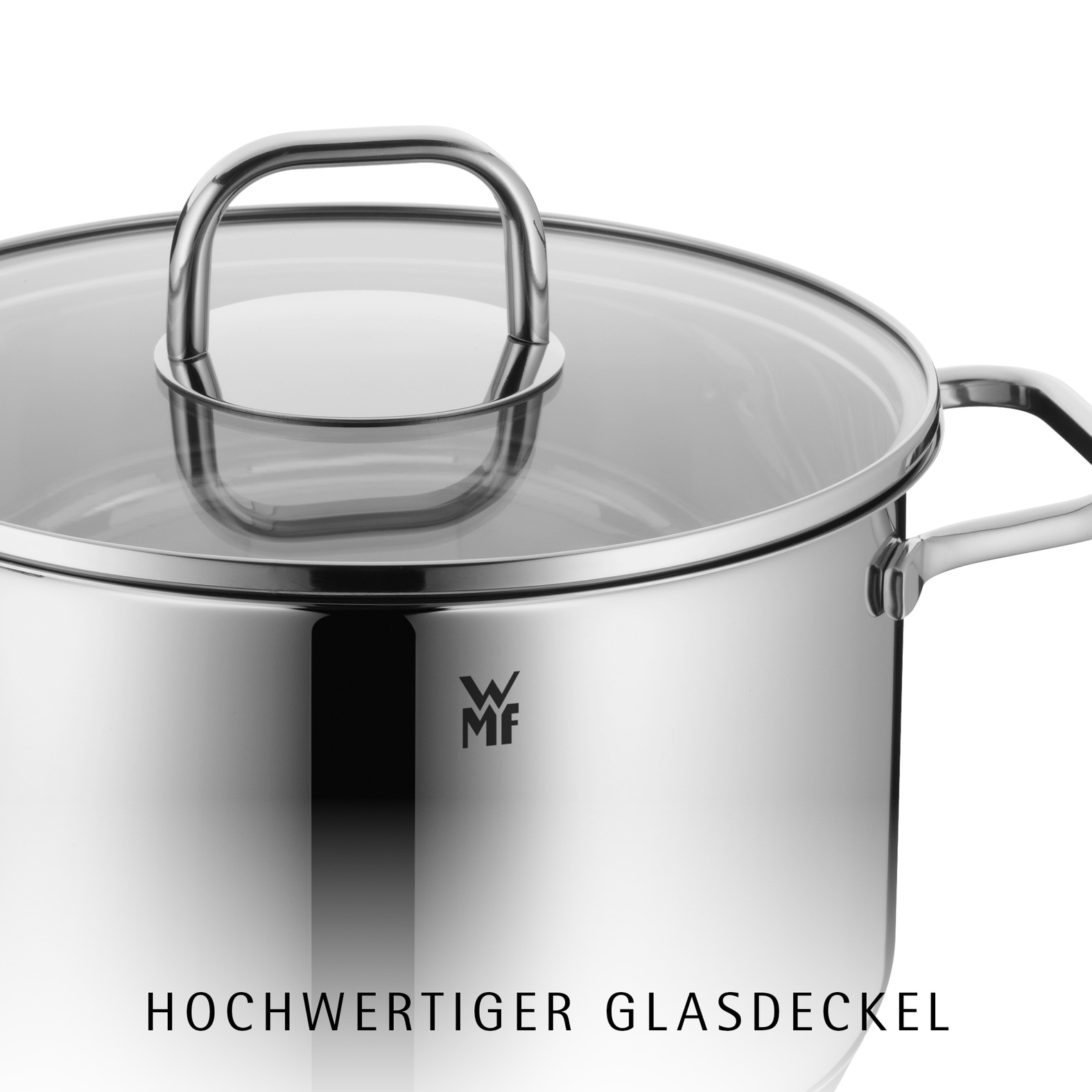 WMF Topf-Set »Inspiration Induktion, Kochtopf Set mit Glasdeckel« Set, 3x Fleischtöpfe Ø 16/20/24 cm, 1x Stieltopf Ø 16 cm, 7 Stk. tlg. Cromargan® Edelstahl Rostfrei 18/10