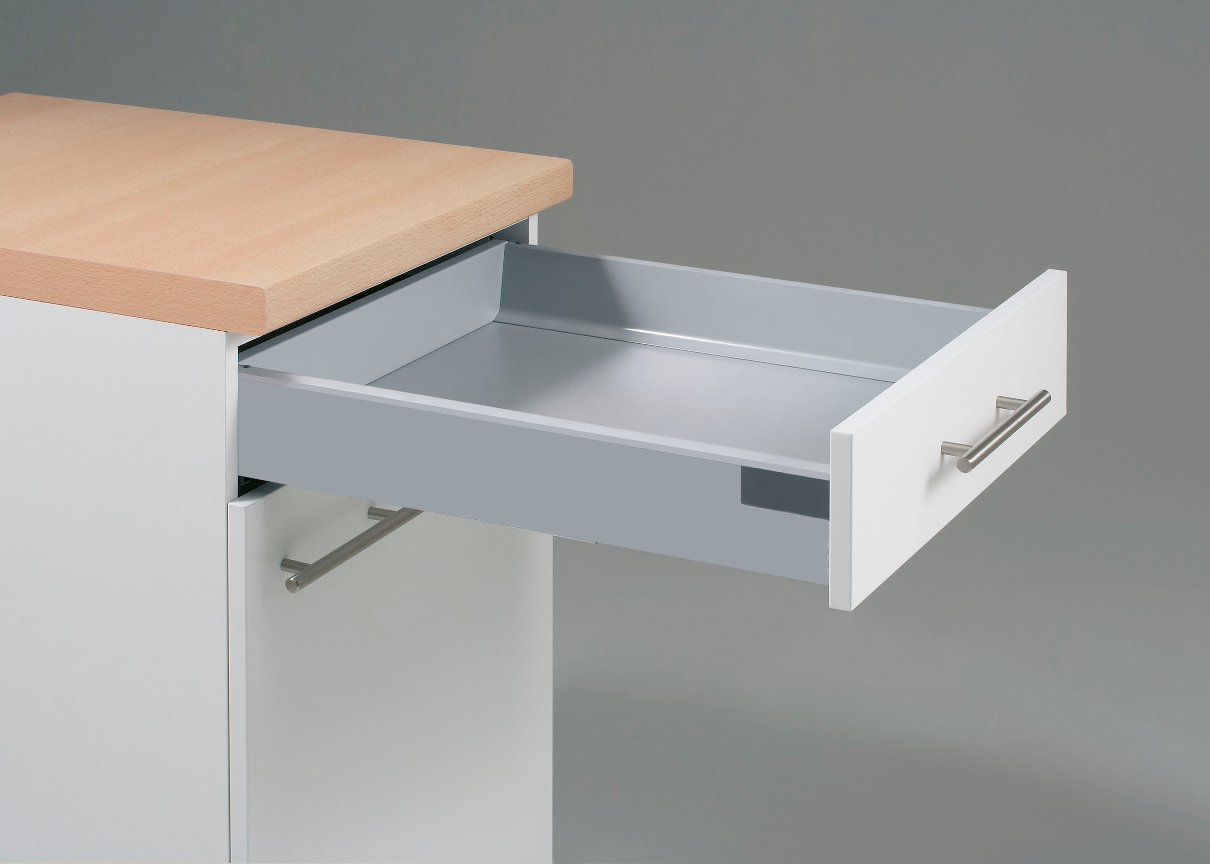 KOCHSTATION Küchenzeile »KS-Lucy wahlweise mit Induktionskochfeld mit integriertem Dunstabzug« Breite 360 cm, Soft-Close, inkl. Zubehör, wahlweise mit E-Geräten