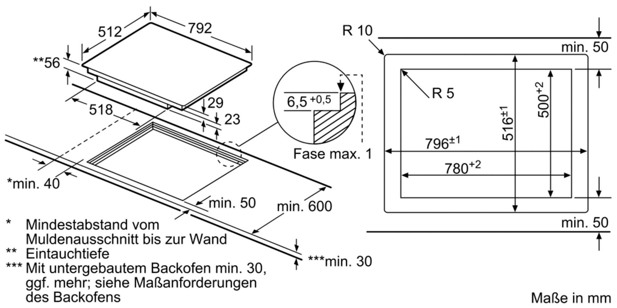 BOSCH Flex-Induktions-Kochfeld von SCHOTT CERAN®, PXY801KW1E, mit PerfectFry-Bratsensor