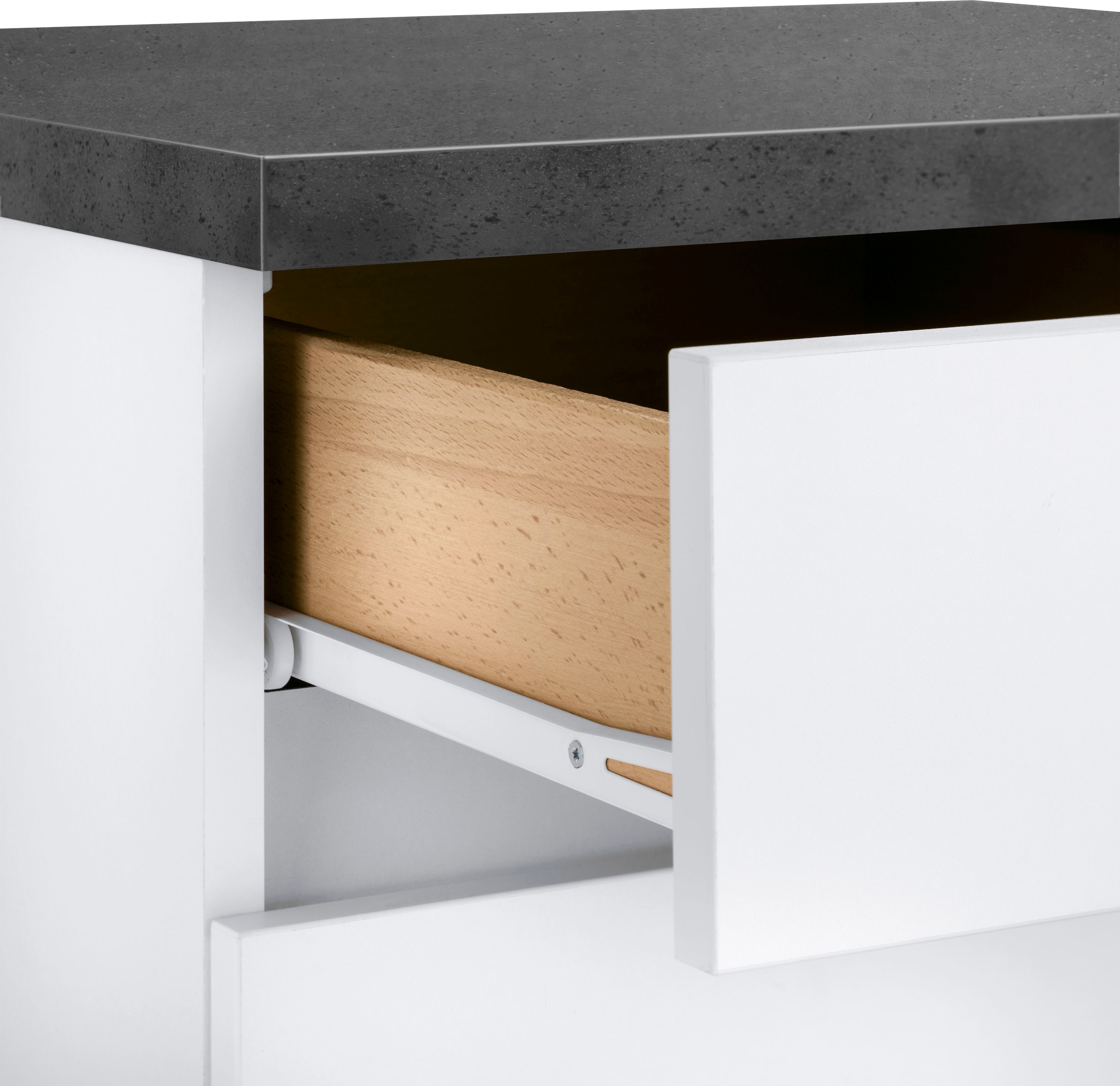 OPTIFIT Winkelküche »Roth«, Stellmaße 210x175 cm,wahlweise mit E-Geräten, Push-to-Open-Funktion