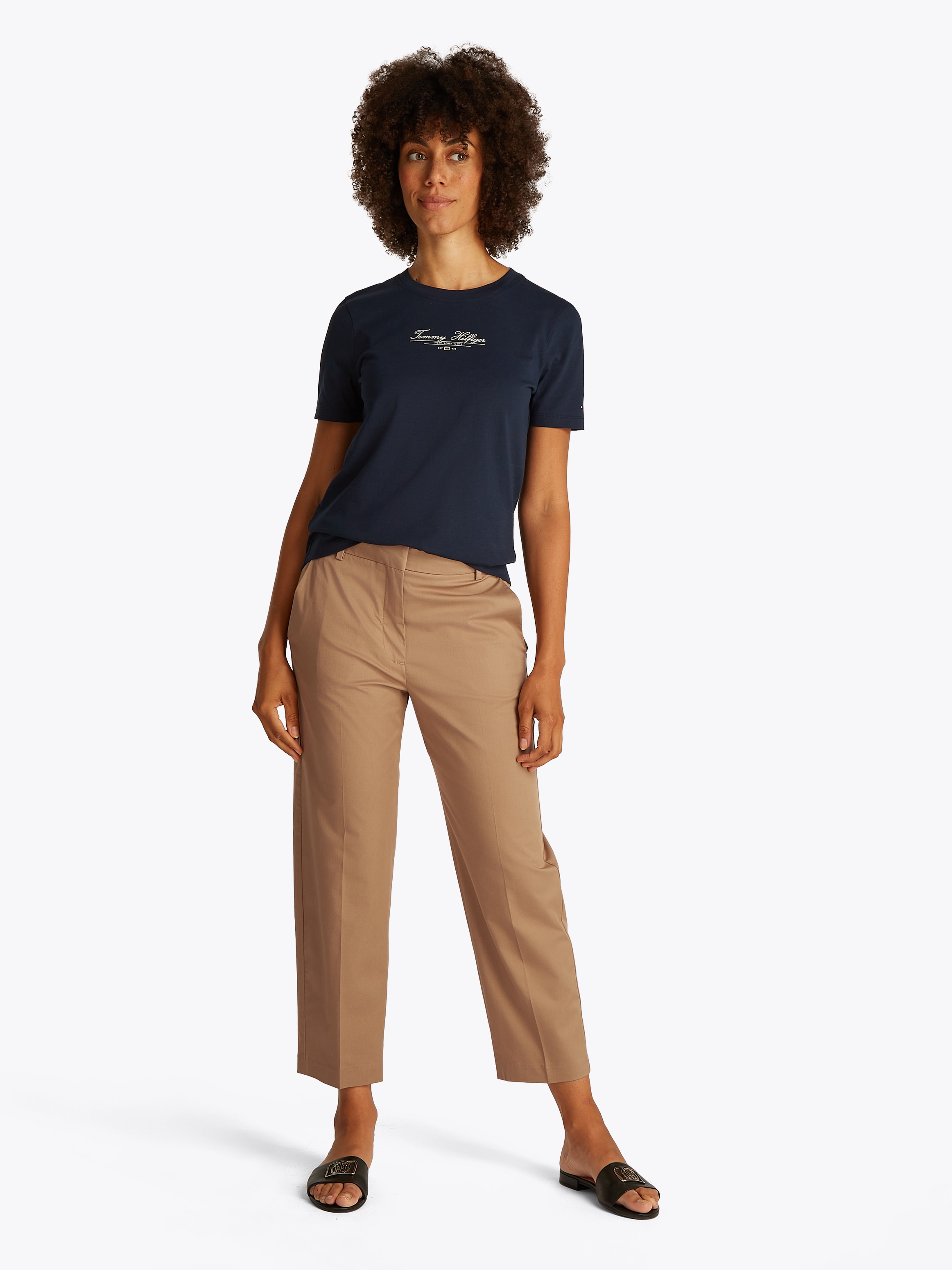 Tommy Hilfiger Chinohose, mit Bügelfalten