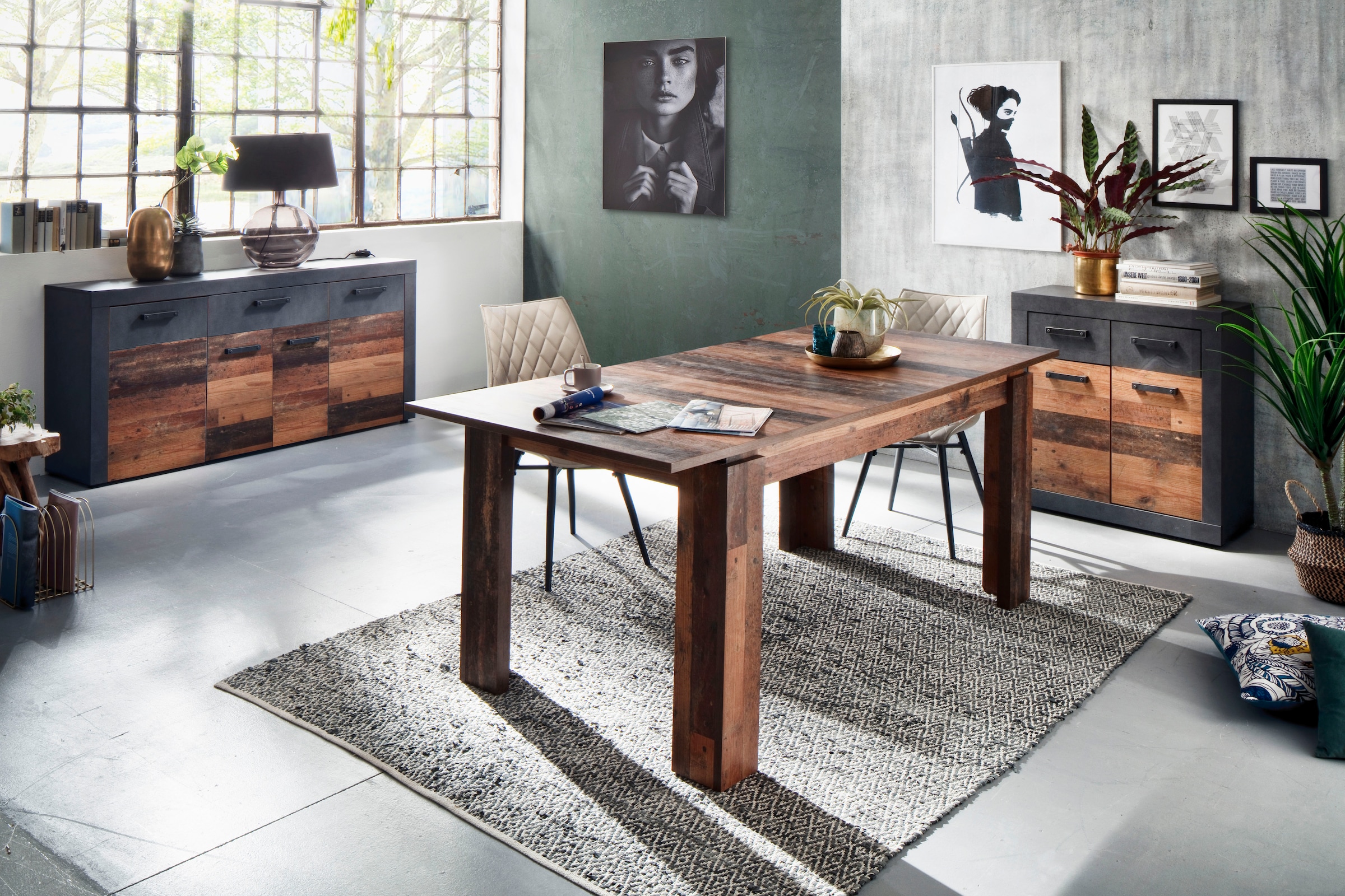 Home affaire Esstisch »Tanum« Ausziehbarer Esszimmertisch 160-200 cm - Maße (B/T/H) 160/90/77 cm