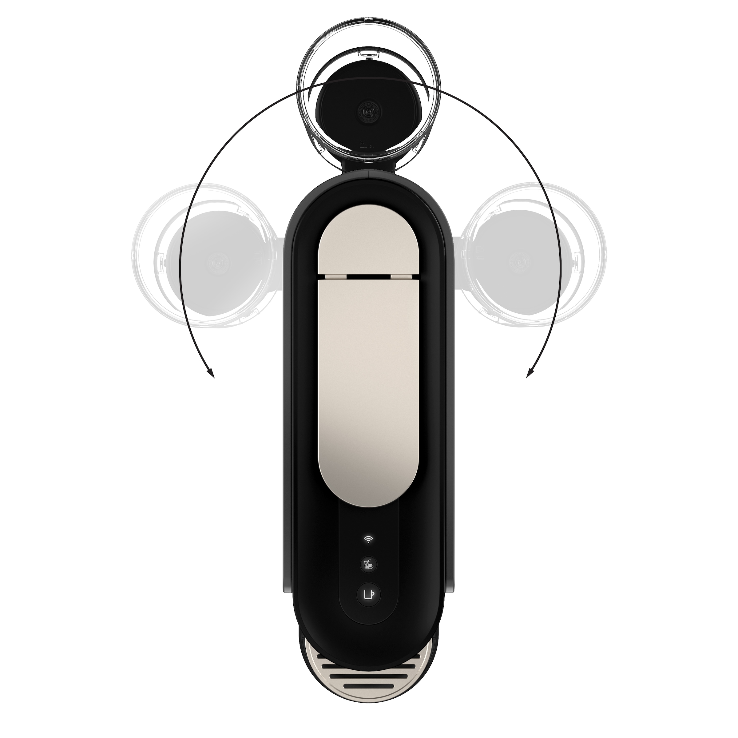 Nespresso Kapselmaschine »Vertuo Up ENV200.GY« One Touch Kaffee Zubereitung, für 5 Tassengrößen, kompaktes Design