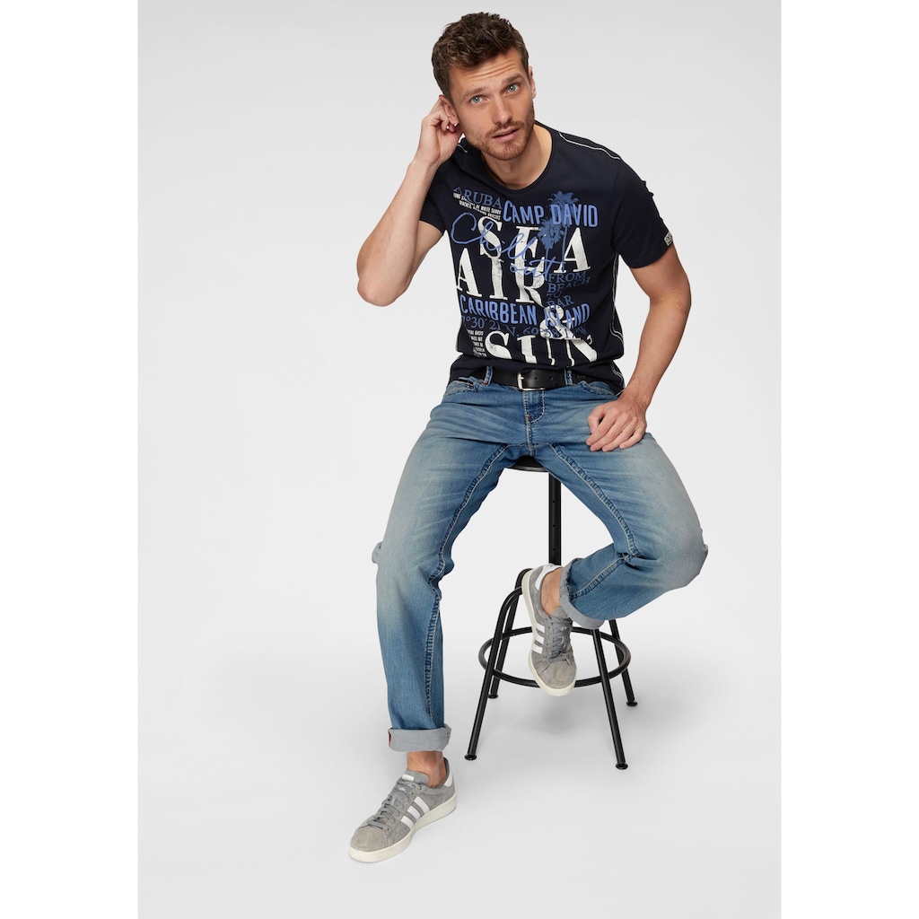 CAMP DAVID Loose-fit-Jeans, mit markanten Nähten und Stretch