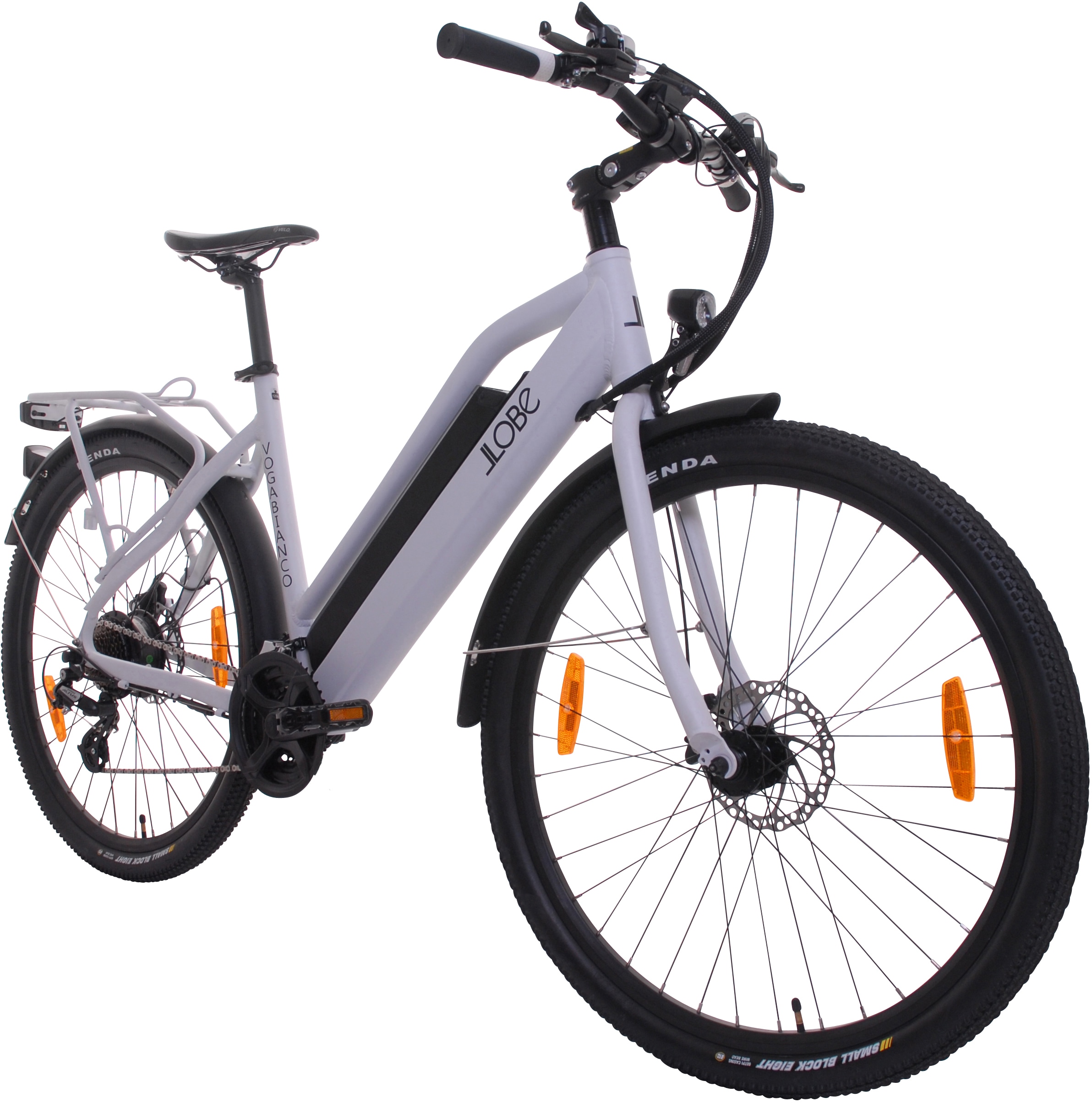 LLobe E-Bike »Voga Bianco«, 21 Gang, Shimano, Heckmotor 250 W, Pedelec, Elektrofahrrad für Damen u. Herren