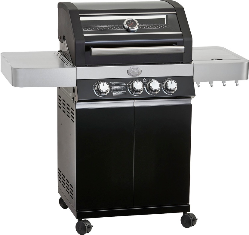 Gasgrill »BBQ-Station VIDERO, 25519«, G3 Schwarz, 3 Haupt- und 1 Seitenbrenner,...