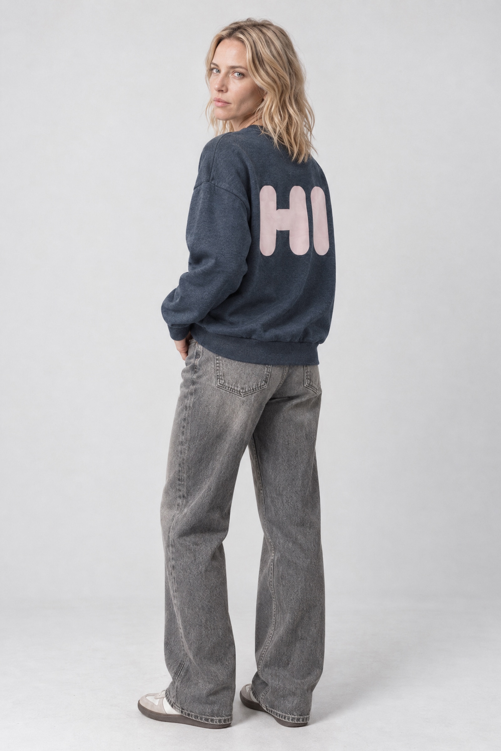 Alife & Kickin Sweatshirt , Rückenprint HI, Rundhals, Rippbündchen, Relaxed Fit, hüftlang
