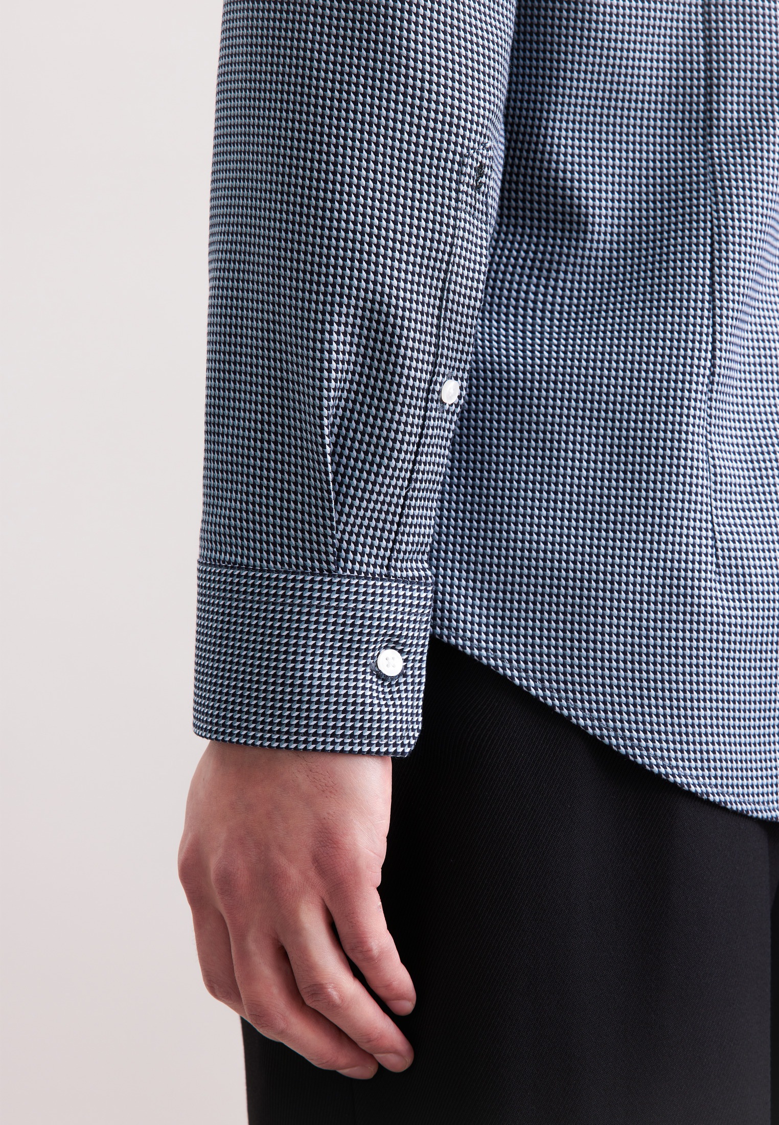 seidensticker Businesshemd »Schwarze Rose« Slim 1/1 Kentkragen Pepita