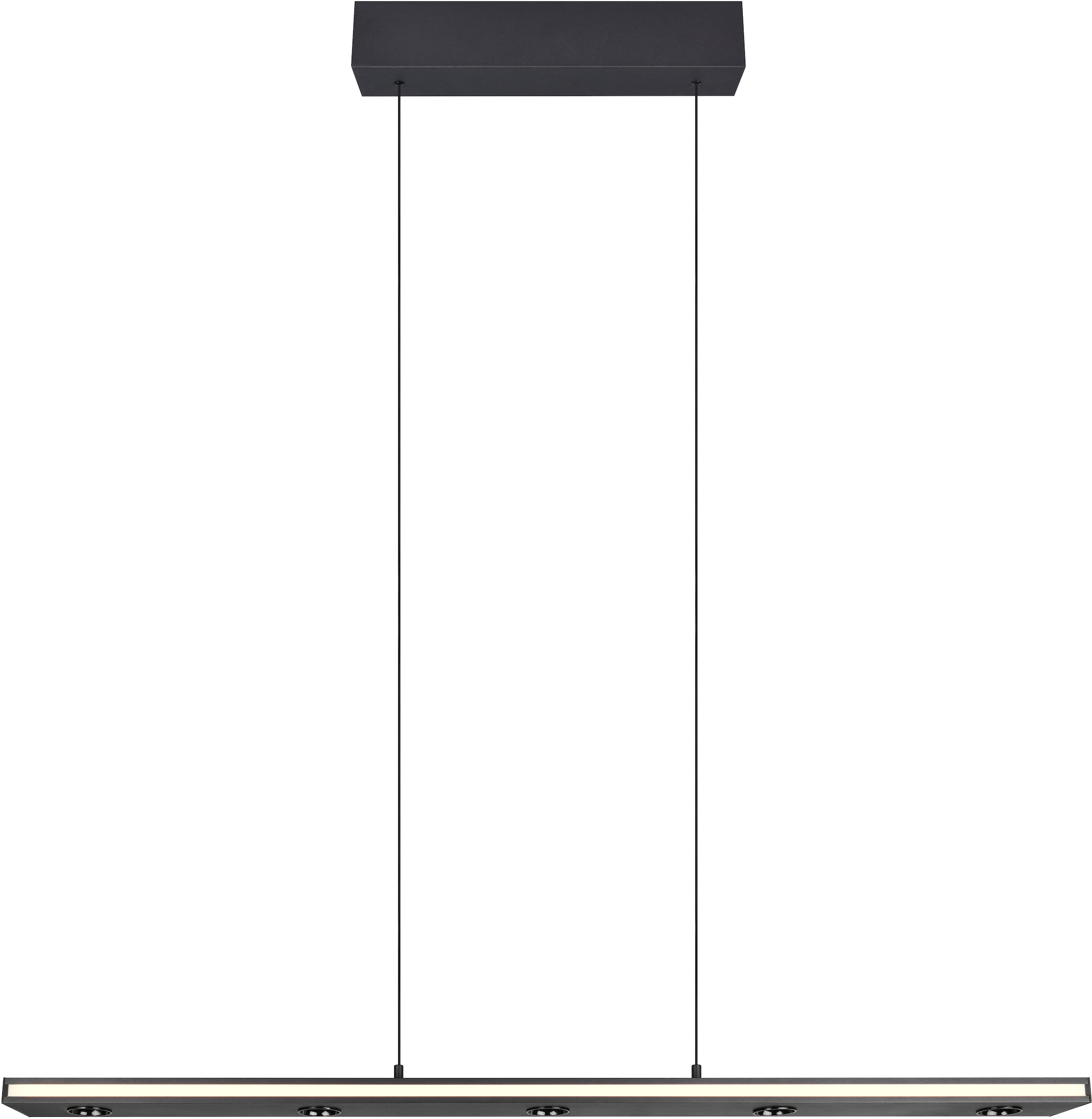 TRIO Leuchten LED Pendelleuchte »GRAHAM, Hängeleuchte höhenverstellbar, dimmbar, Memoryfunktion« LED-Board 1 Stk. Farbwechsler | warmweiß - kaltweiß up-and-down Licht Lichtfarbe einstellbar warm- bis kaltweiß 2300-4000K