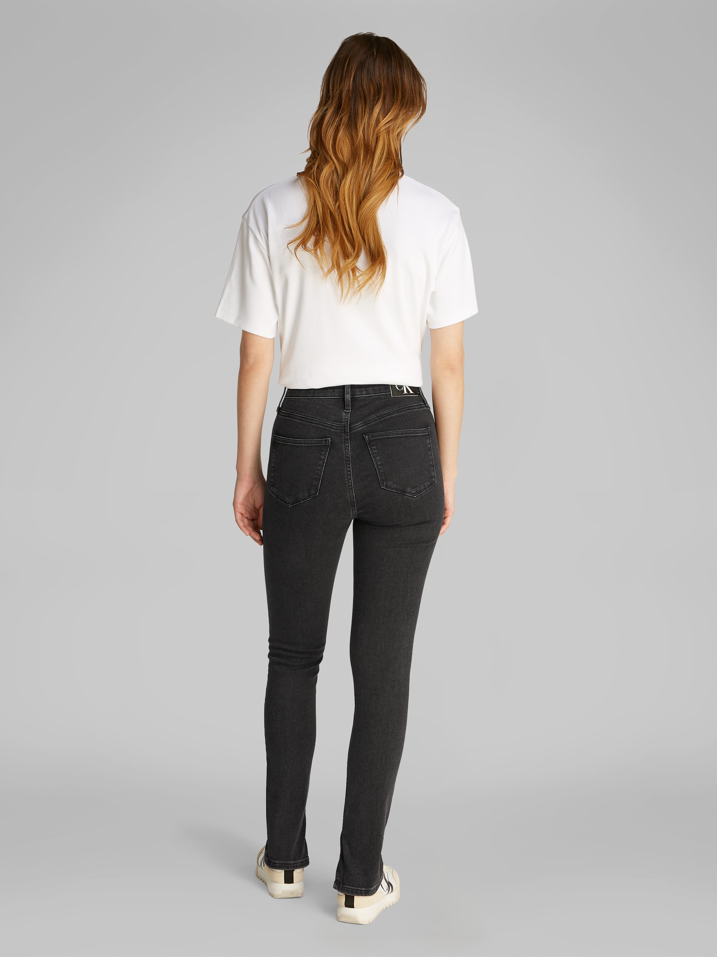 Calvin Klein Jeans Skinny-fit-Jeans »HIGH RISE SKINNY«, in schwarzer Waschung