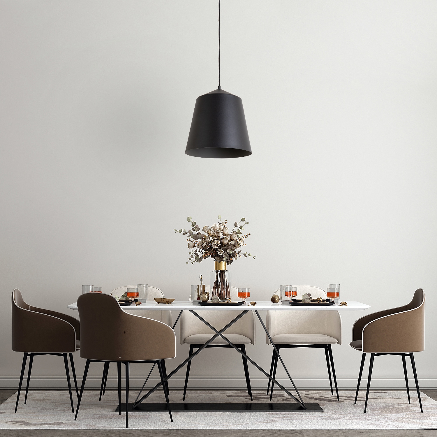 Paco Home Deckenleuchte »Jackson«, 1 flammig, Leuchtmittel E27 | ohne Leuchtmittel, Wohnzimmer Esszimmer Pulverbeschichtet Industrial Design E27