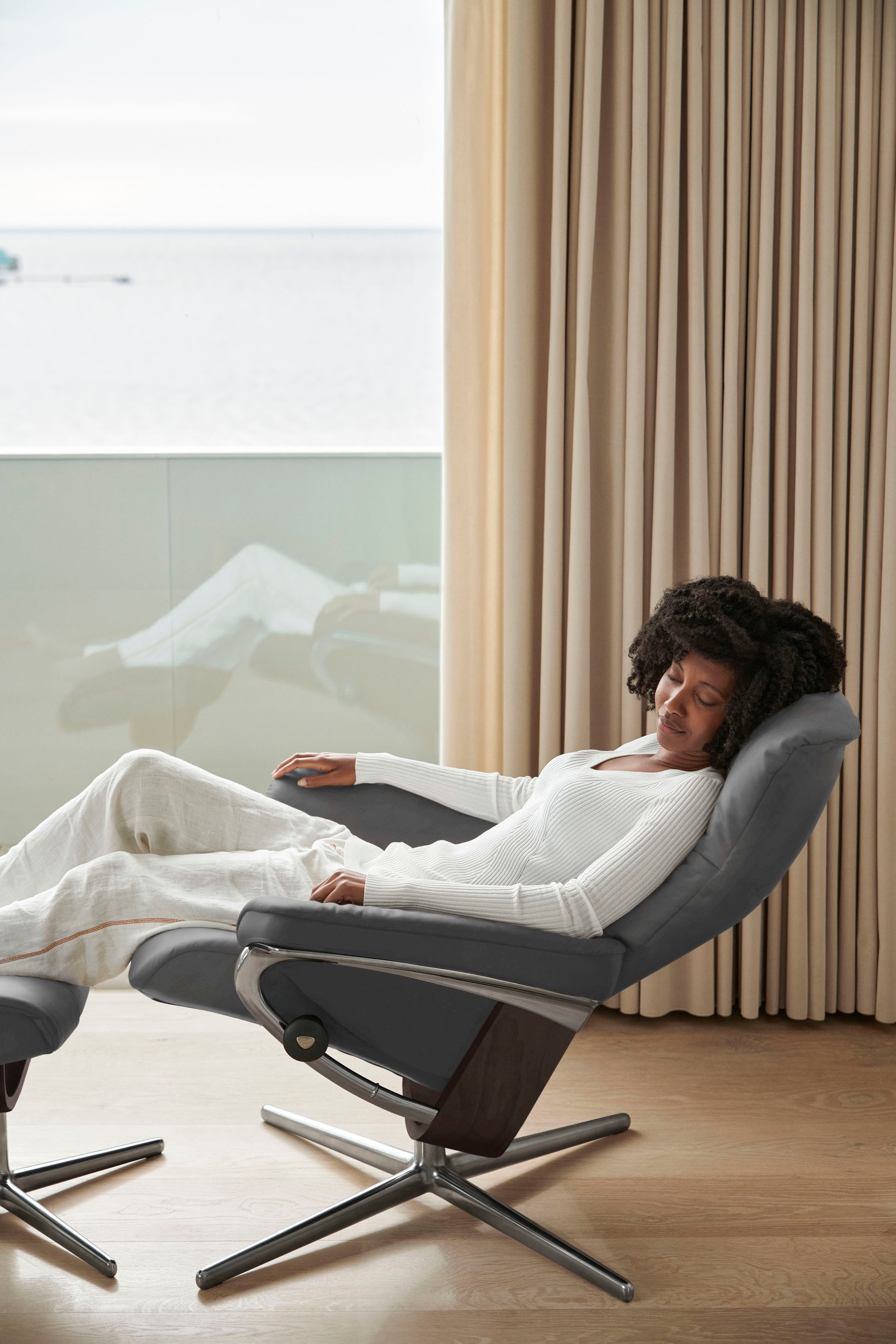 Stressless® Relaxsessel »Mayfair« mit Cross Base, Größe S, M & L, Holzakzent Wenge