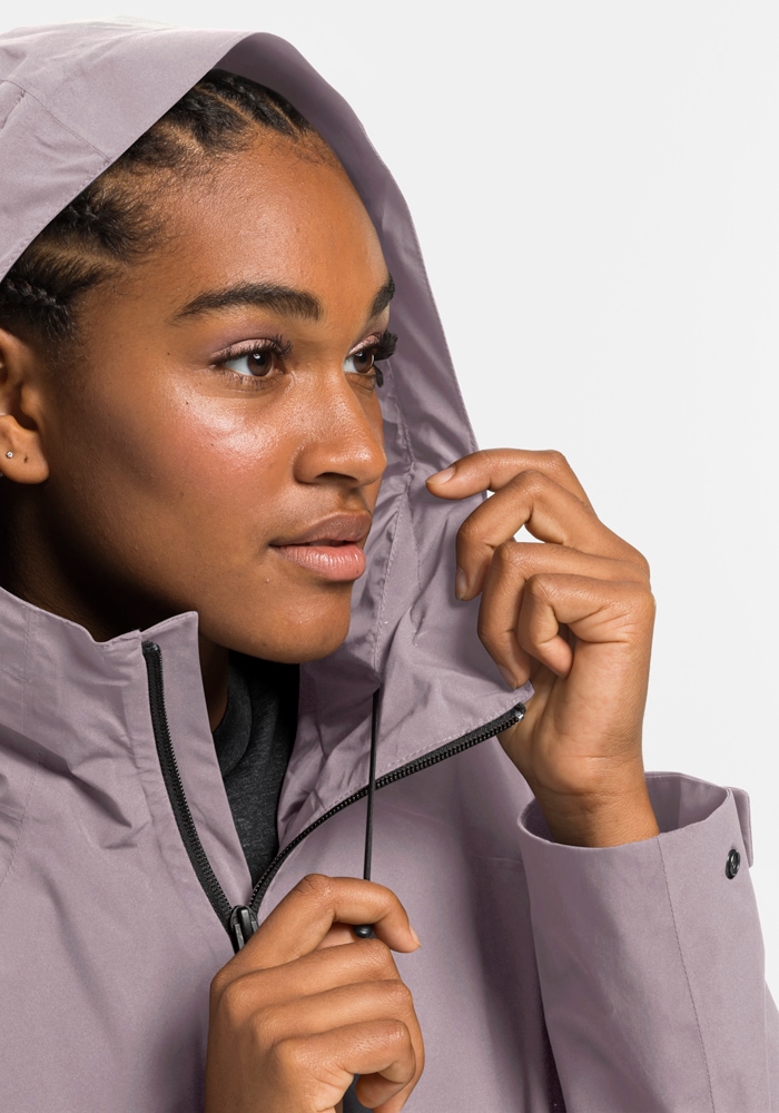 Jack Wolfskin Langjacke »MAINKAI LONG JKT W«, mit Kapuze