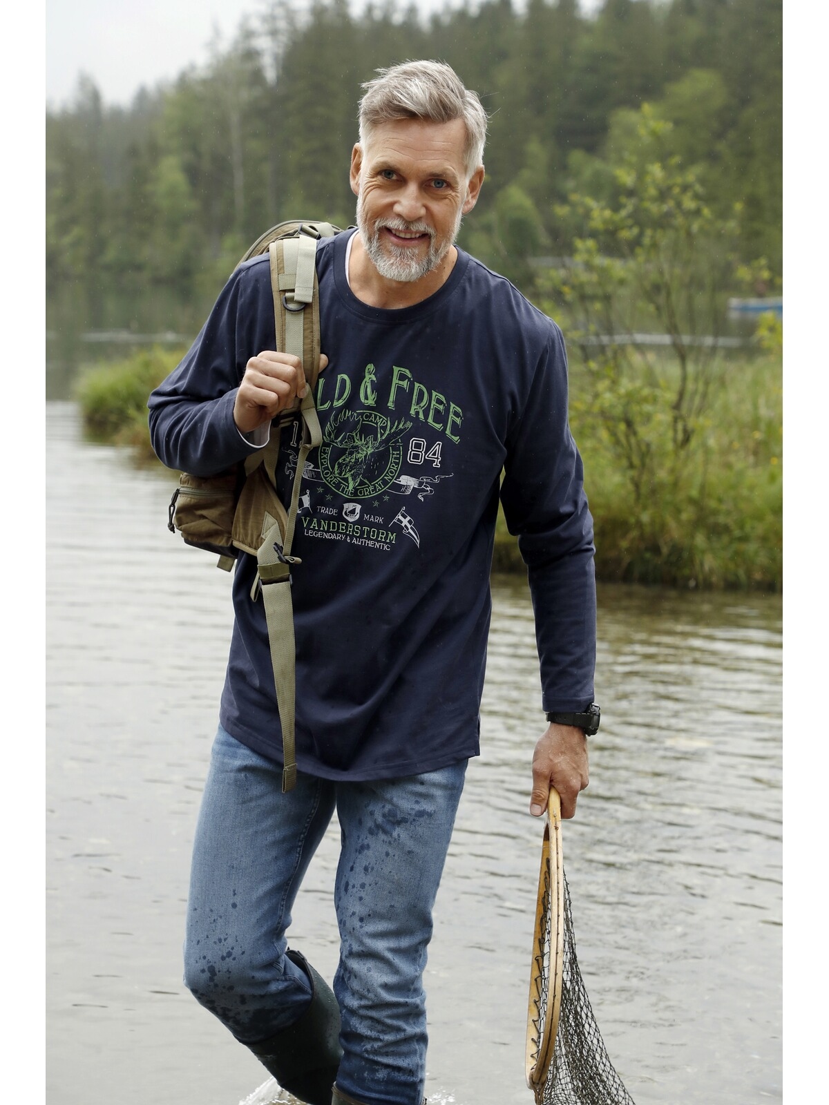 Jan Vanderstorm Langarm-Poloshirt »Langarmshirt STAAF«