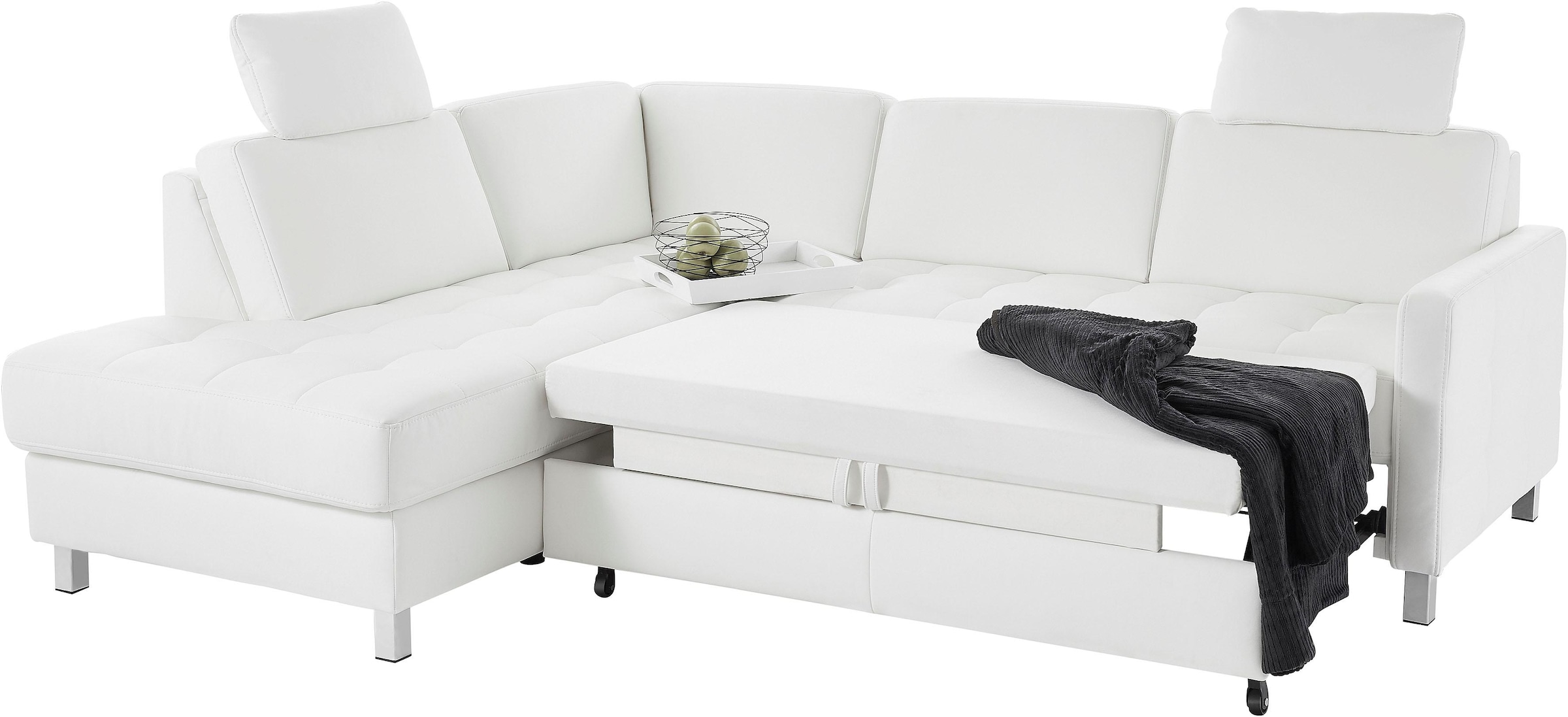 sit&more Ecksofa »Pablo L-Form«, wahlweise mit Bettfunktion