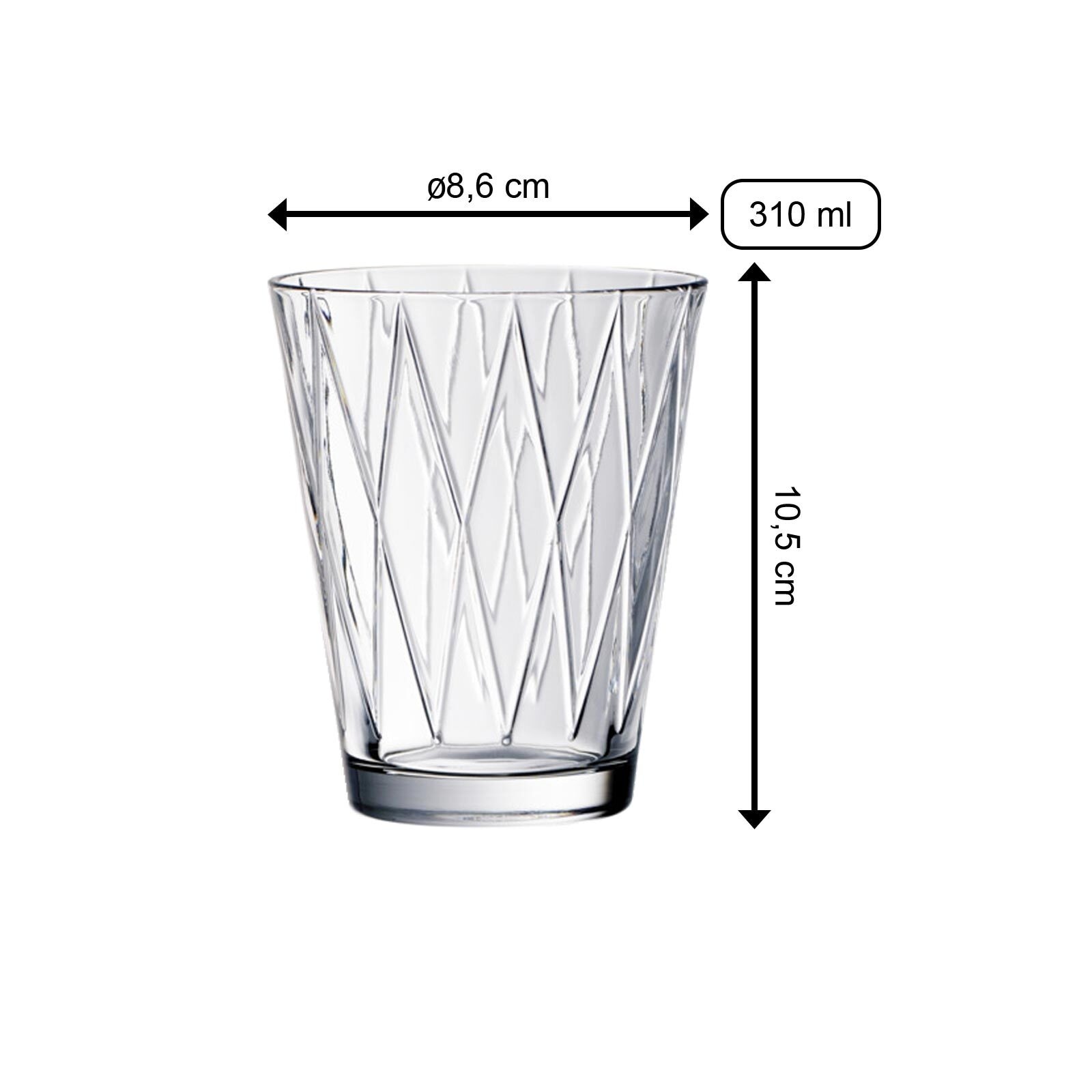 Villeroy & Boch Glas »Wassergläser Dressed Up 310 ml 4er Set transparent«
