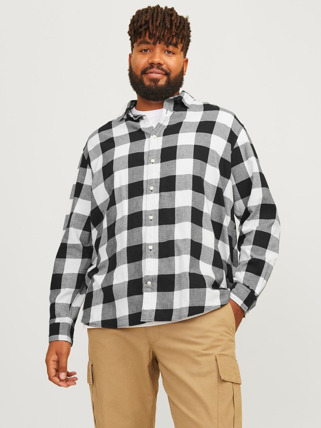 Karohemd »JJEGINGHAM TWILL SHIRT L/S NOOS PLS«