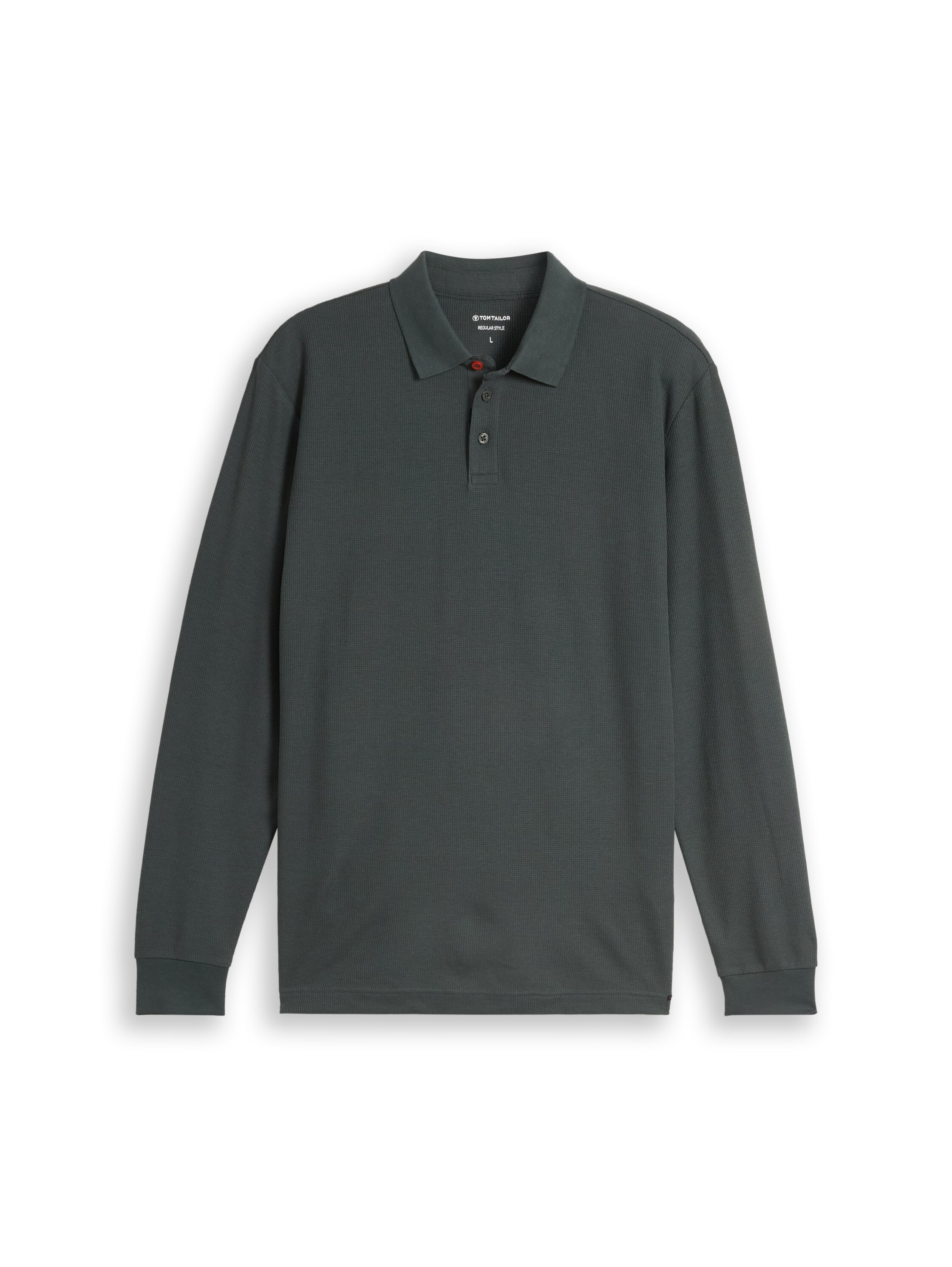 TOM TAILOR Langarm-Poloshirt mit Polokragen und Knopfleiste