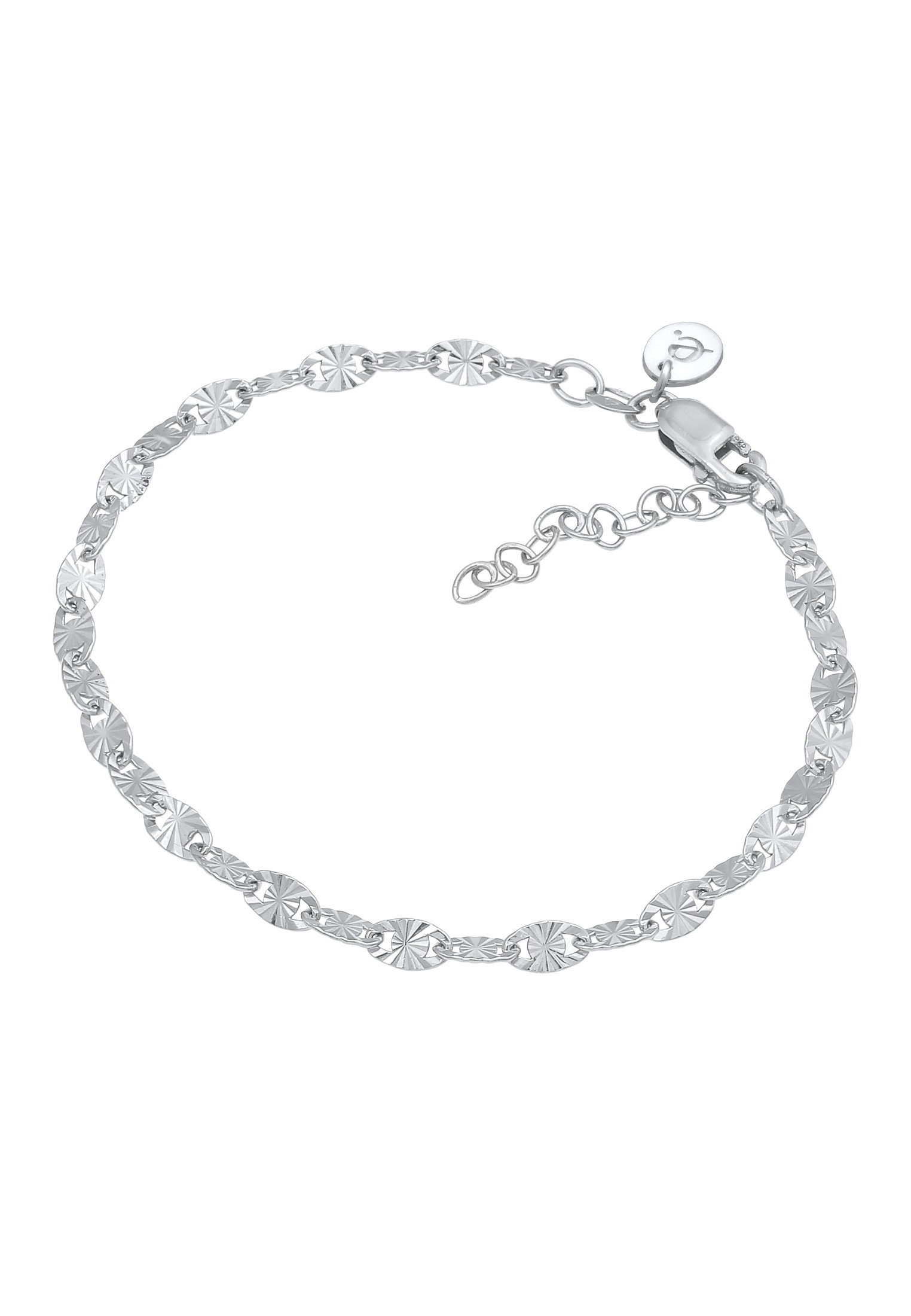 Elli Premium Armkette »Armband Stern Design Plättchen Glieder 925 Silber«