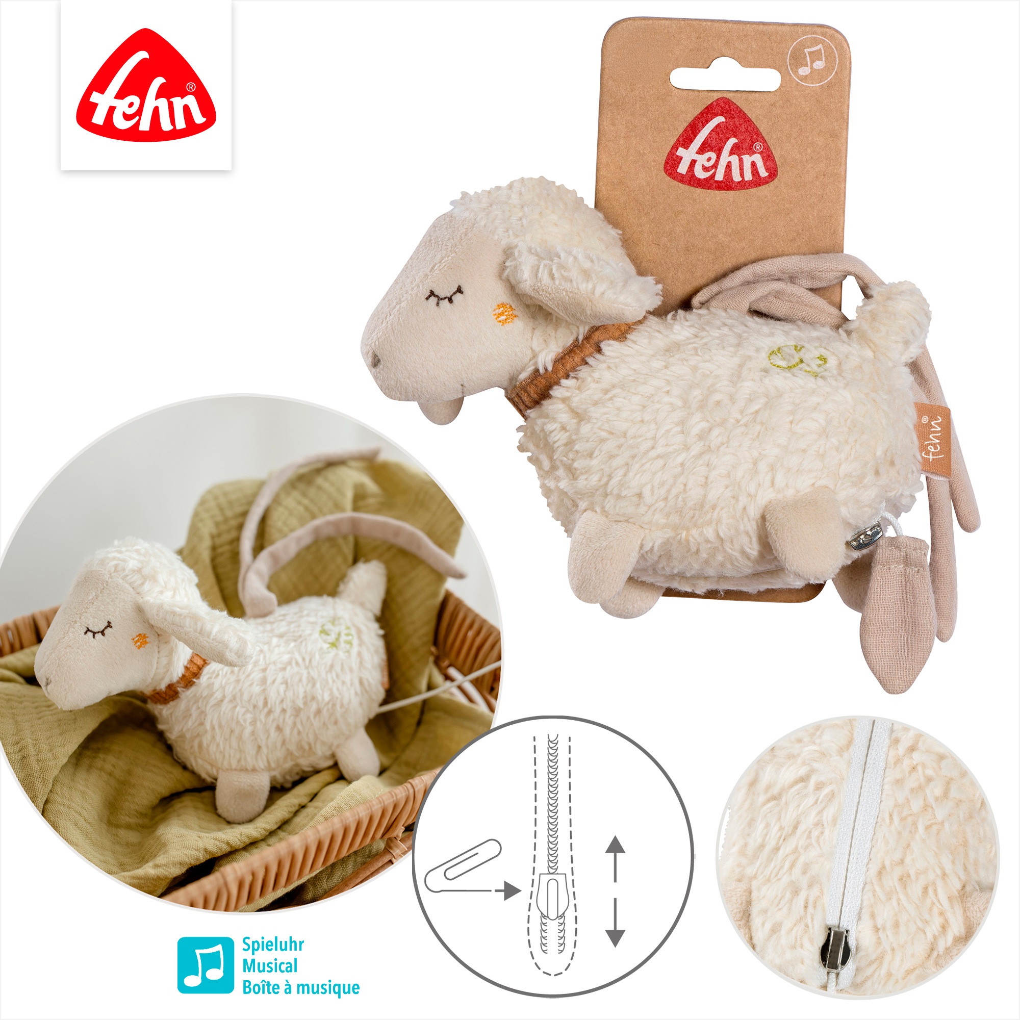 Fehn Spieluhr »Mini-Spieluhr Schaf«
