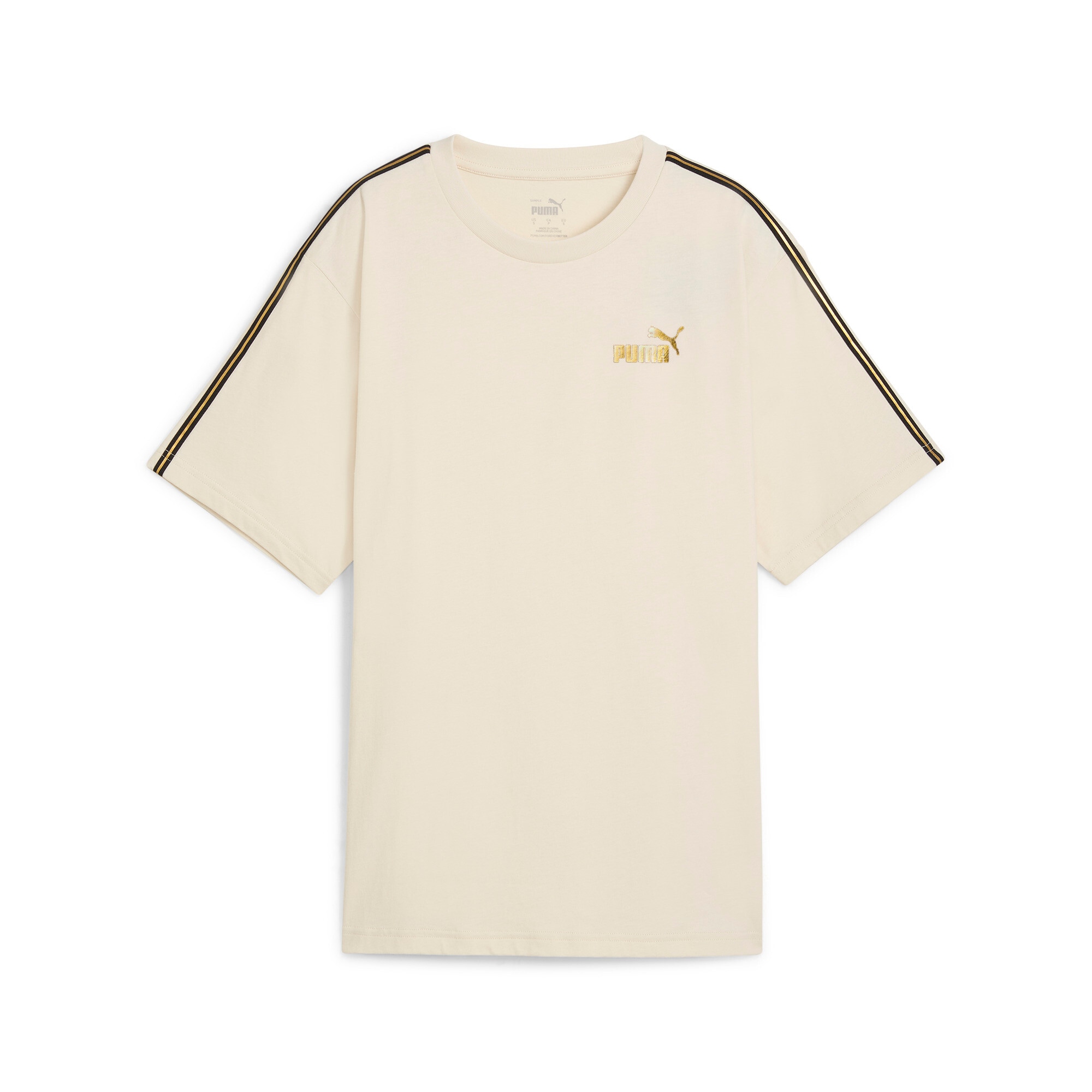 PUMA T-Shirt »ESS TAPE MINIMAL GOLD TEE« Relaxed Fit, sportlicher Stil, Rundhalsausschnitt, aus Baumwolle