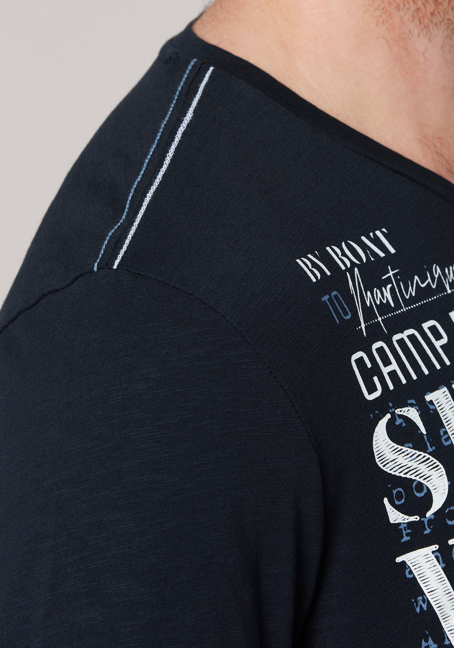 CAMP DAVID T-Shirt, mit Wording-Prints