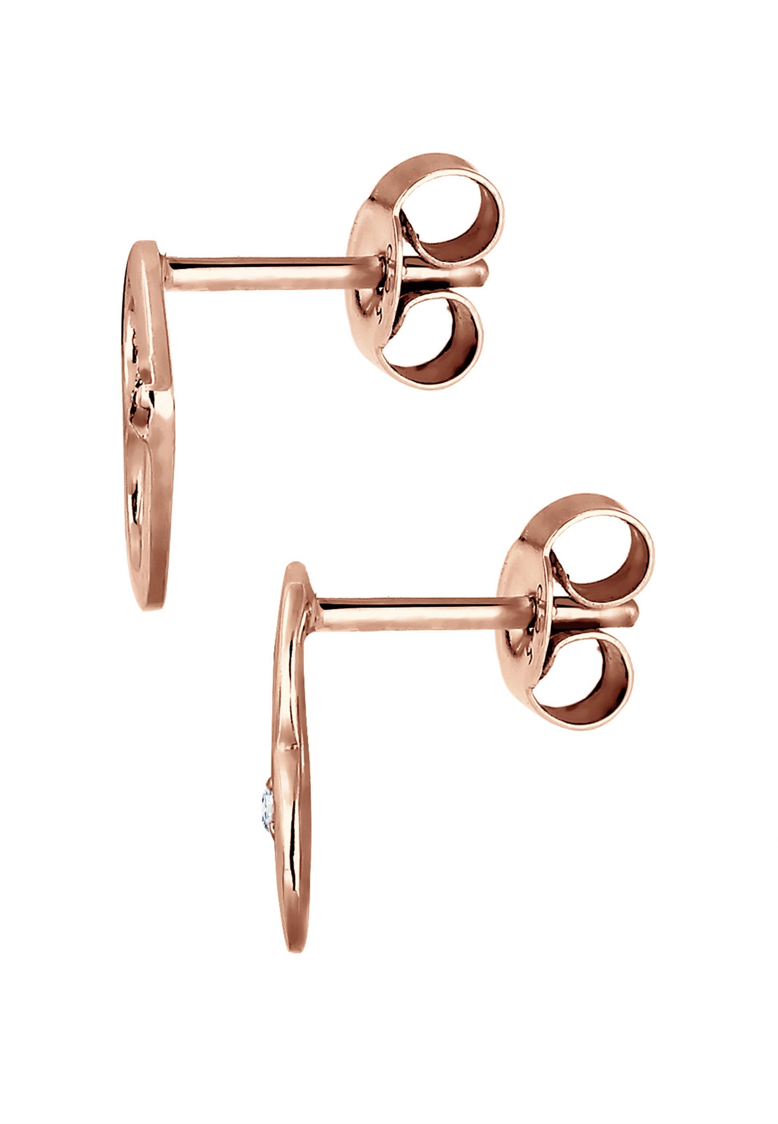 Elli DIAMONDS Paar Ohrstecker »Ohrringe Ohrstecker Herz Diamant Weiß (0.03 ct) 925 Sterling Silber«