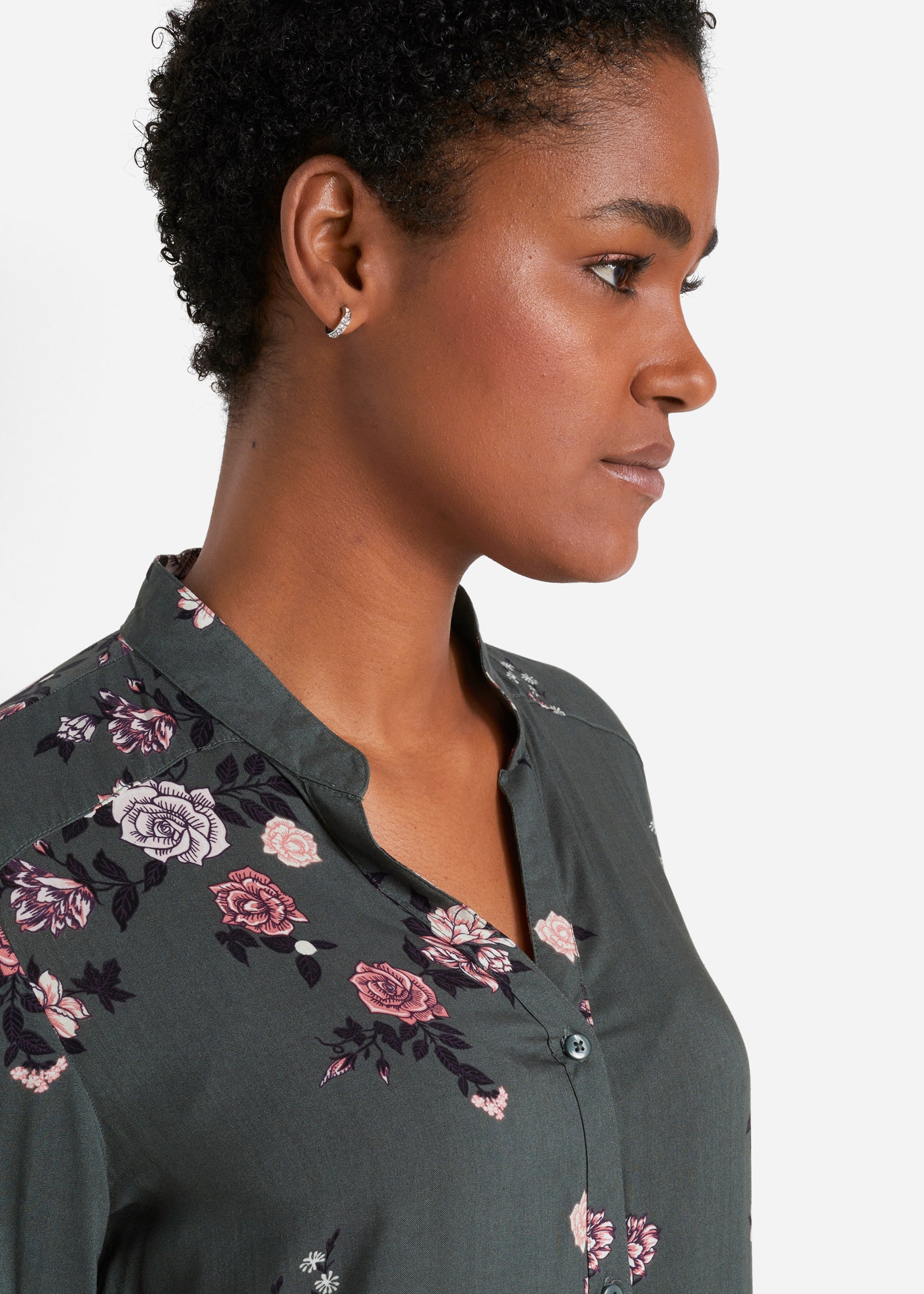 bonprix Longbluse lockere Passform, aus Viskose, fließender Stoff, Casual Stil