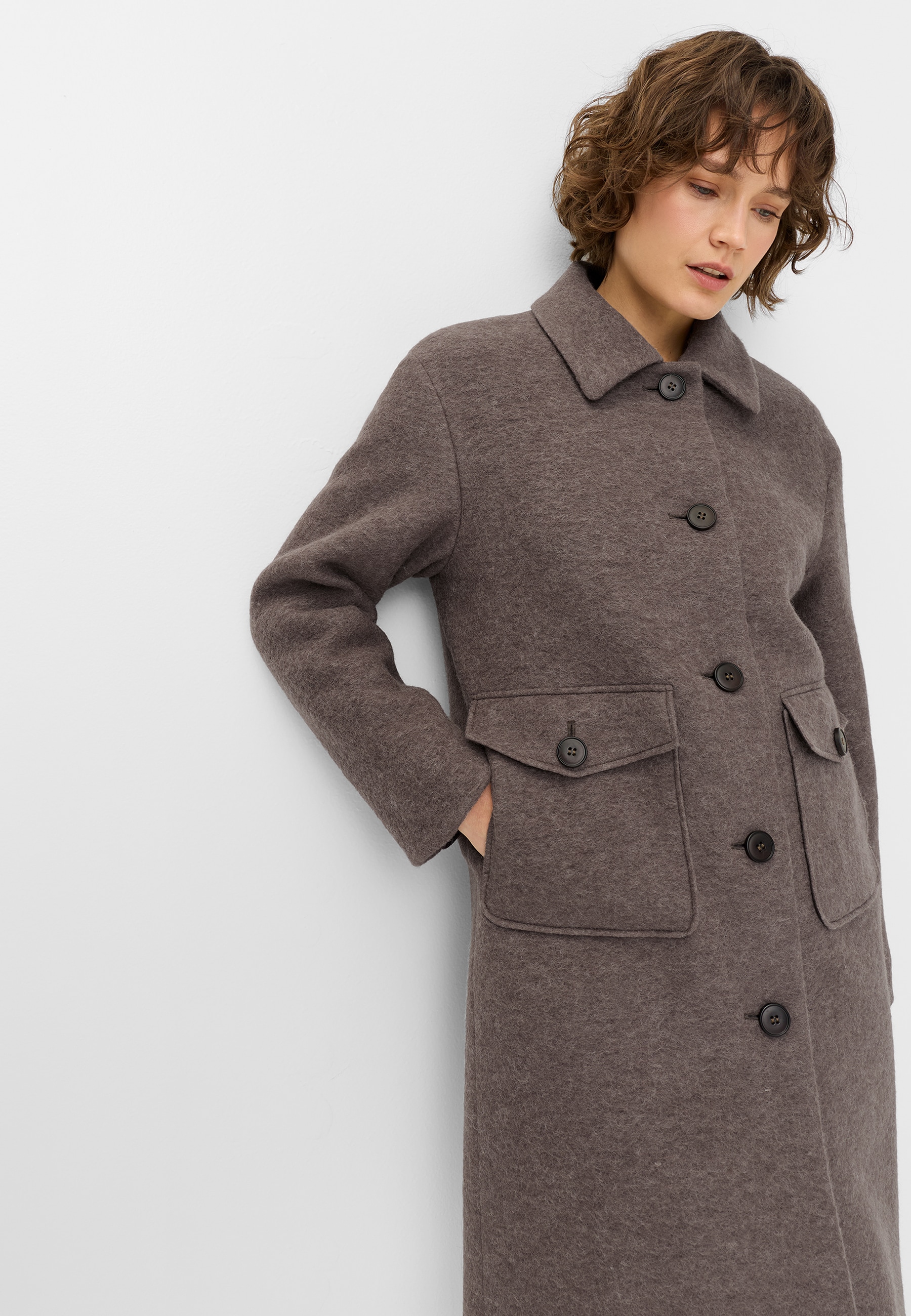 Fuchs Schmitt Wollmantel »Wollmantel« aufgesetzte Taschen, Regular Fit