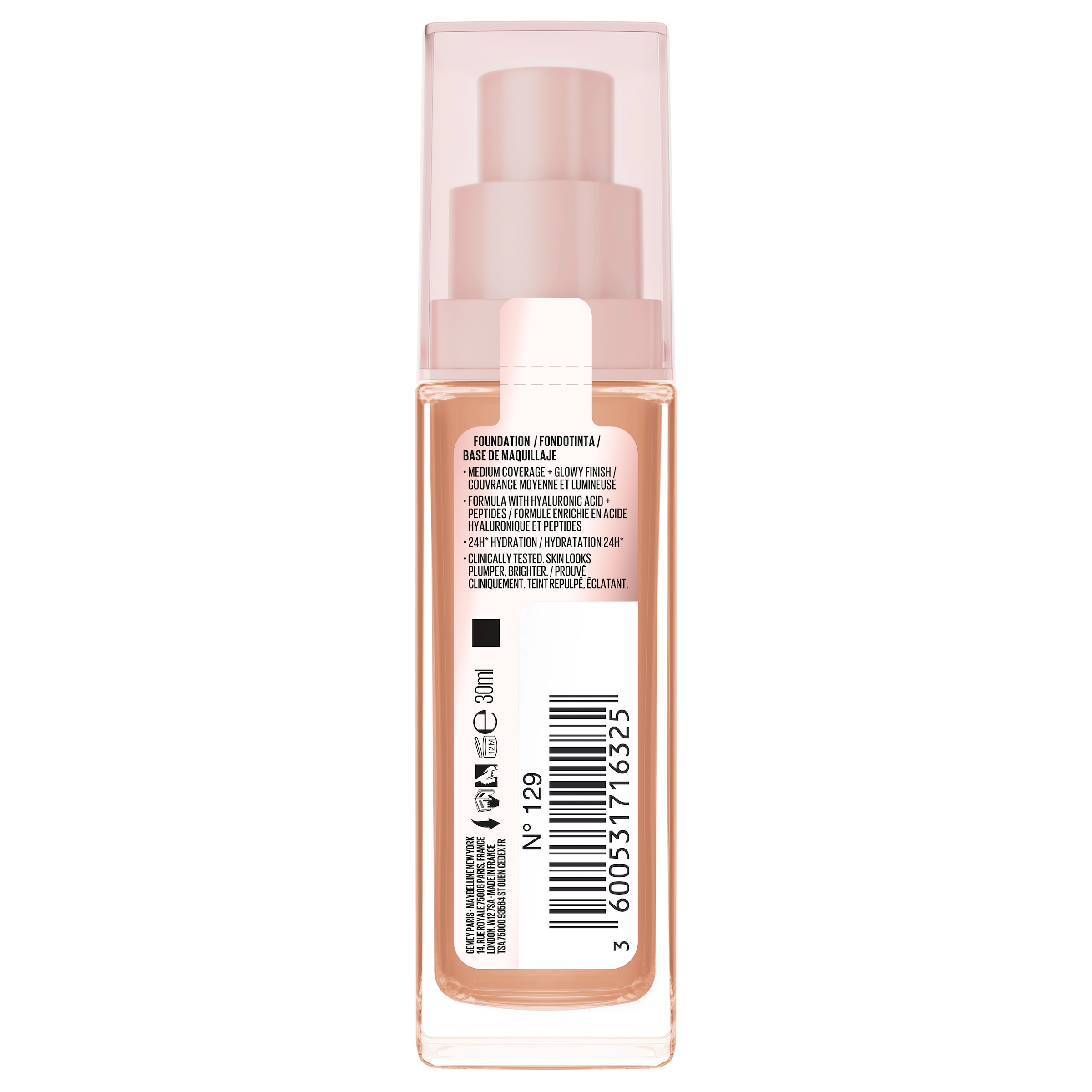 MAYBELLINE NEW YORK Foundation »LIFTER PLUMP AND GLOW FOUNDATION« verleiht sofort einen strahlenden Glow