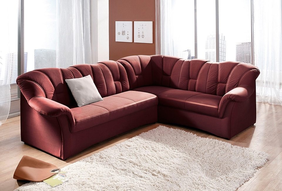 DOMO collection Ecksofa »Papenburg B/T/H: 242/190/84 cm L-Form«, wahlweise mit Bettfunktion, Langer Schenkel links oder rechts