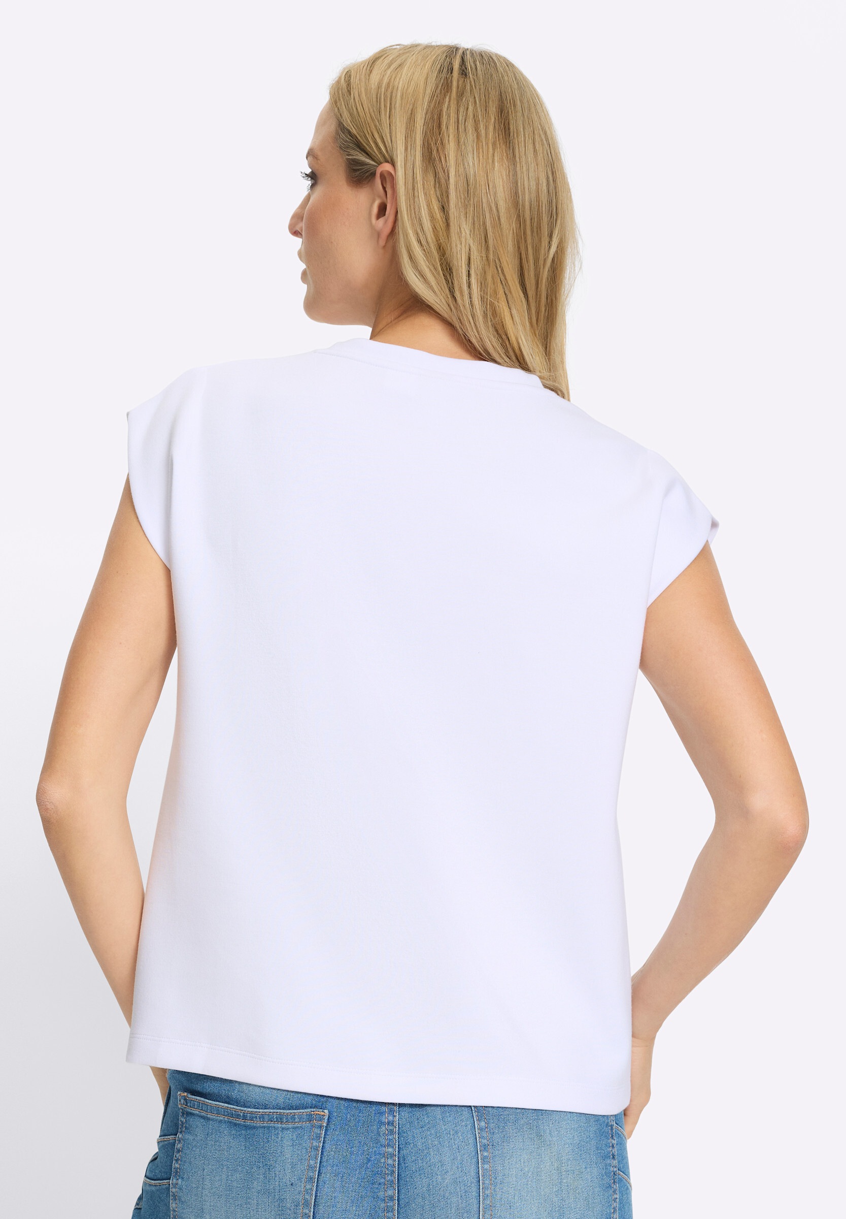 heine T-Shirt »Shirt Rundhalsshirt mit überschnittenen Schultern«