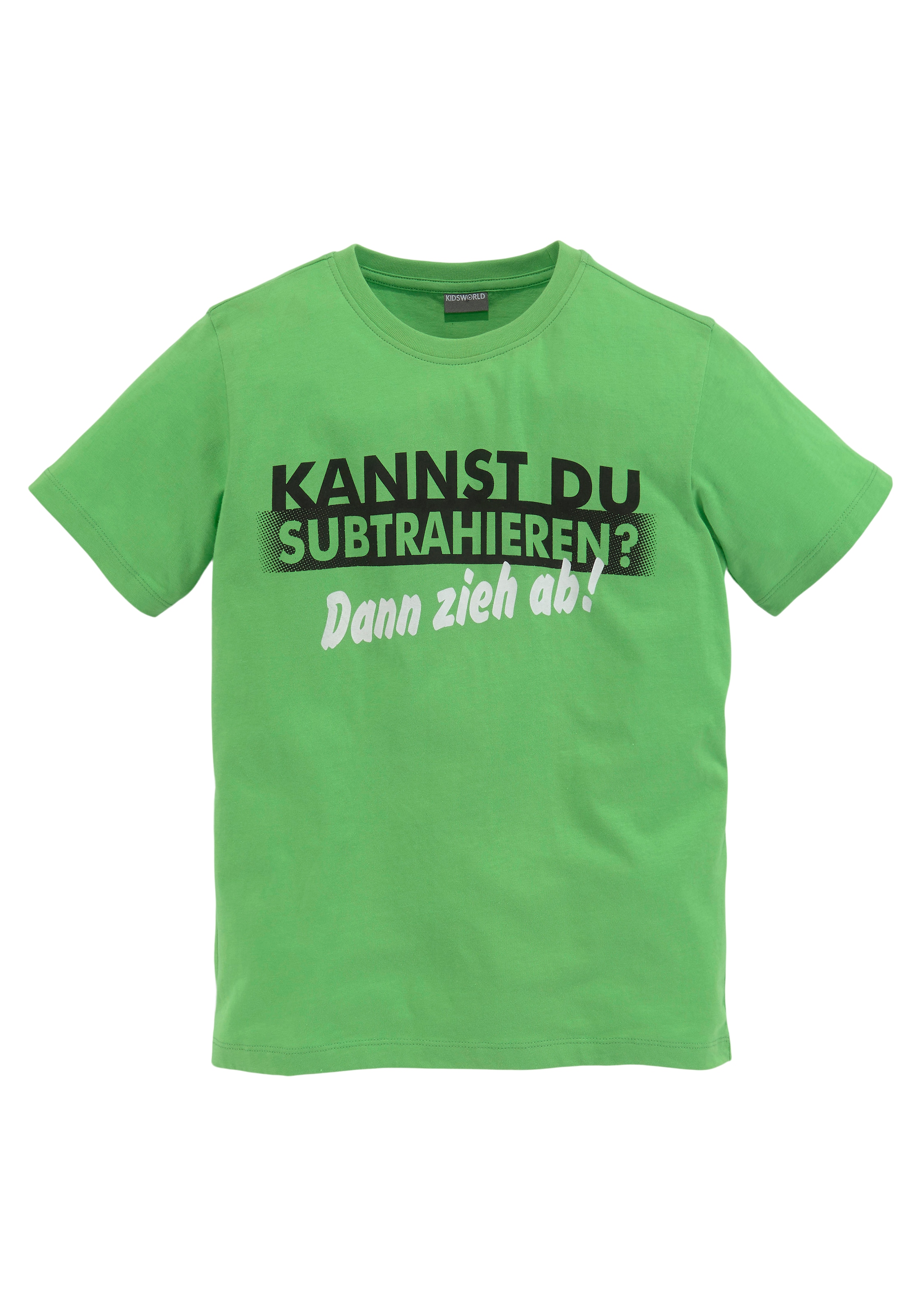 KIDSWORLD T-Shirt »KANNST DU SUBTRAHIEREN?«, Spruch bei