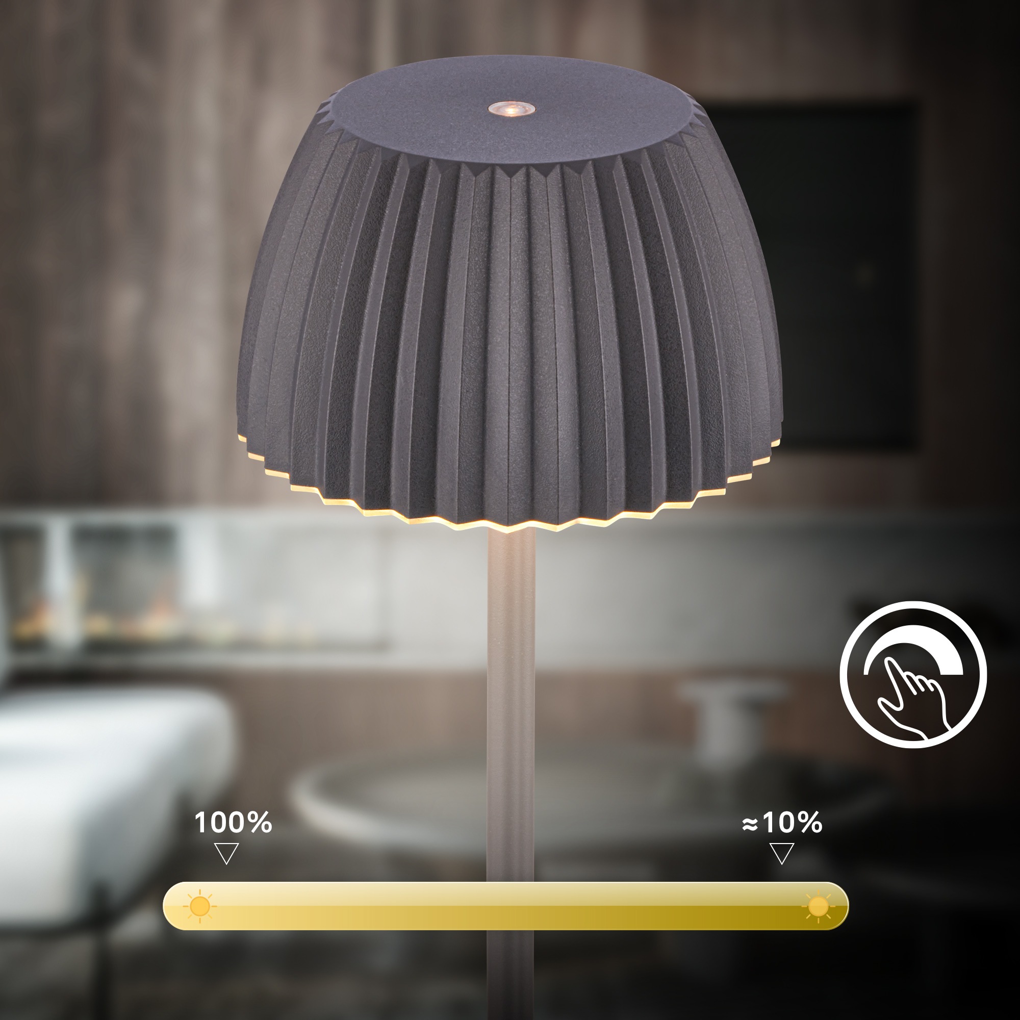 Briloner Leuchten LED Stehlampe »Akku LED Stehleuchte Riffle«