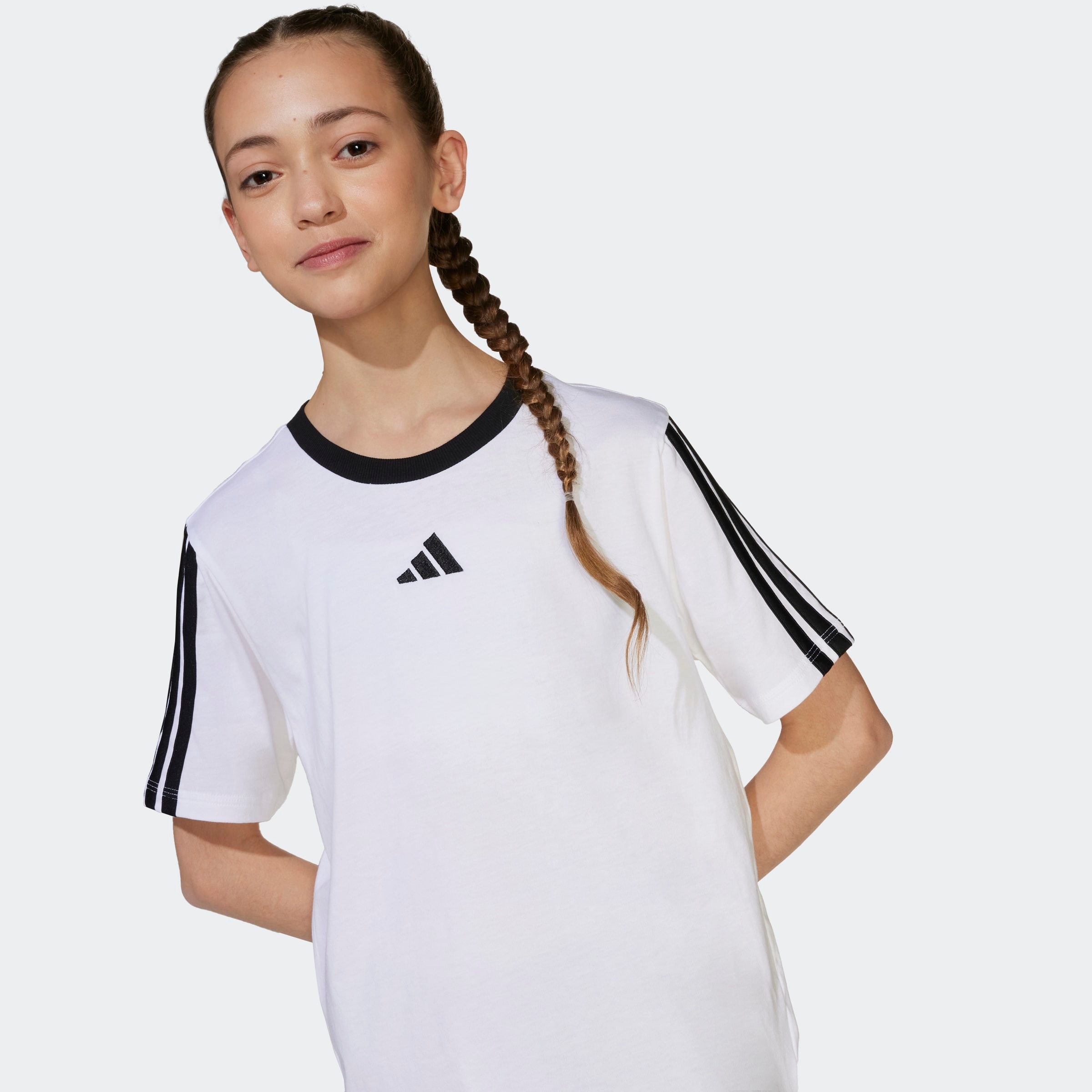 adidas Sportswear T-Shirt »ESSENTIALS KIDS« für Kinder, mit Rundhalsausschnitt, ohne Verschluss, aus Baumwolle