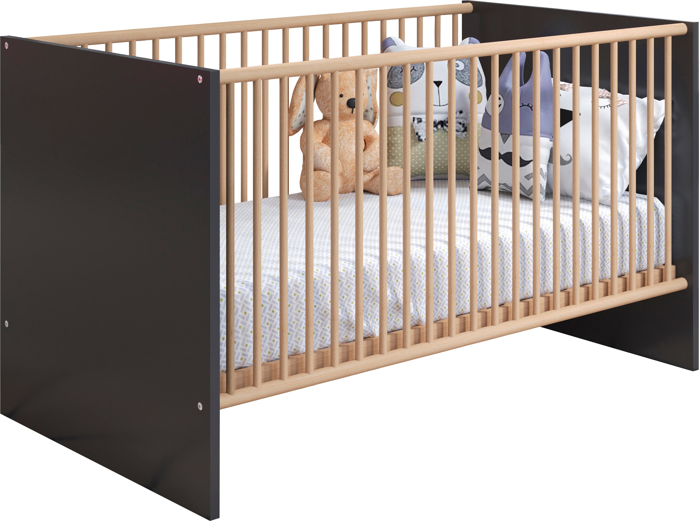 trendteam Babymöbel-Set »Mats«, (Set, 3 tlg., Bett, Wickelkommode, Schrank)