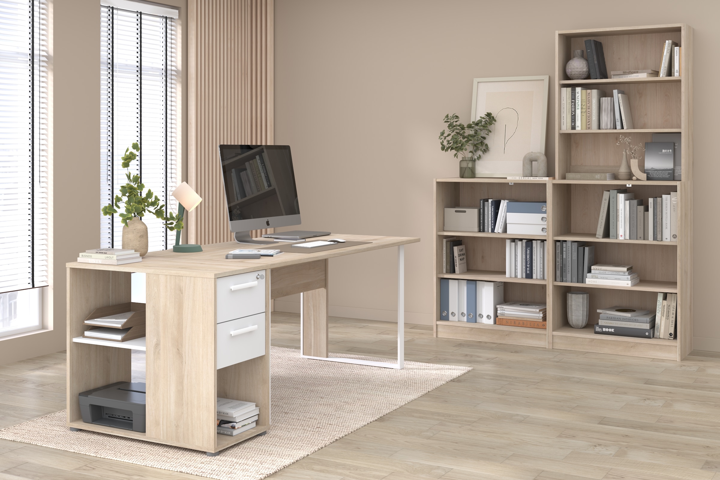 Parisot Büromöbel-Set »Start Up« Set, 3-tlg., 3 tlg. Gesamtarbeitsfläche 189 x 80 cm