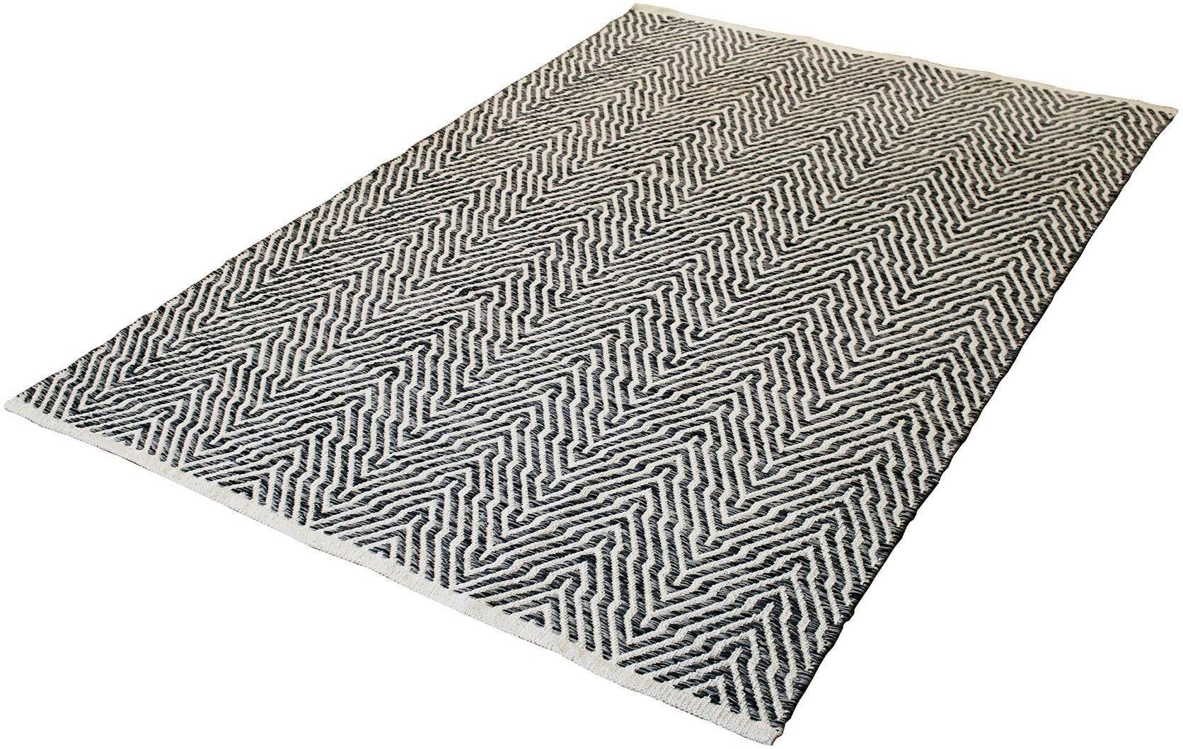 calo-deluxe Teppich »Luba 433« rechteckig 7 mm Höhe reine Baumwolle, handgewebt, Wohnzimmer, Kinderzimmer