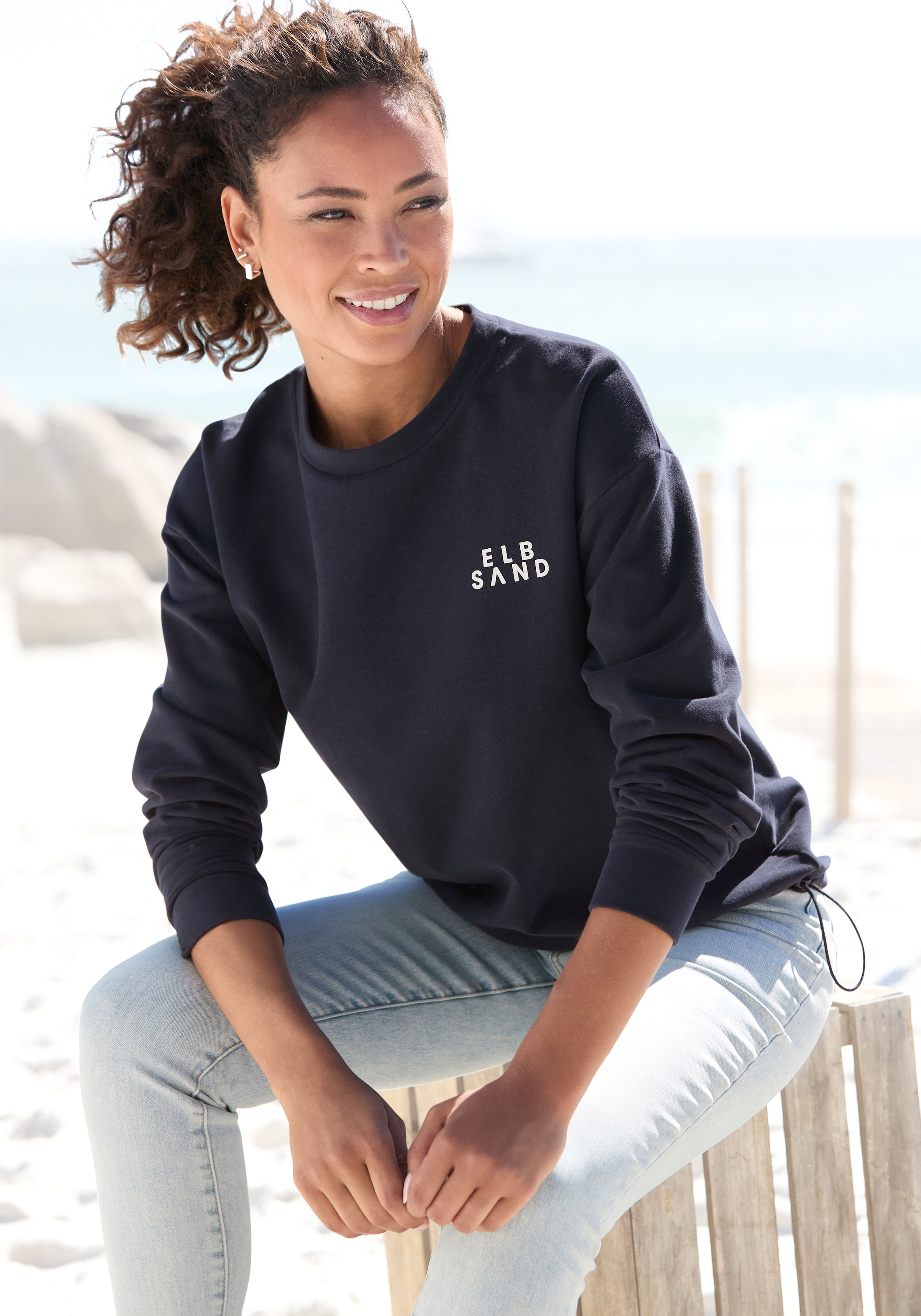 Elbsand Sweatshirt »Carisa«, mit verstellbarem Gummizug am Saum
