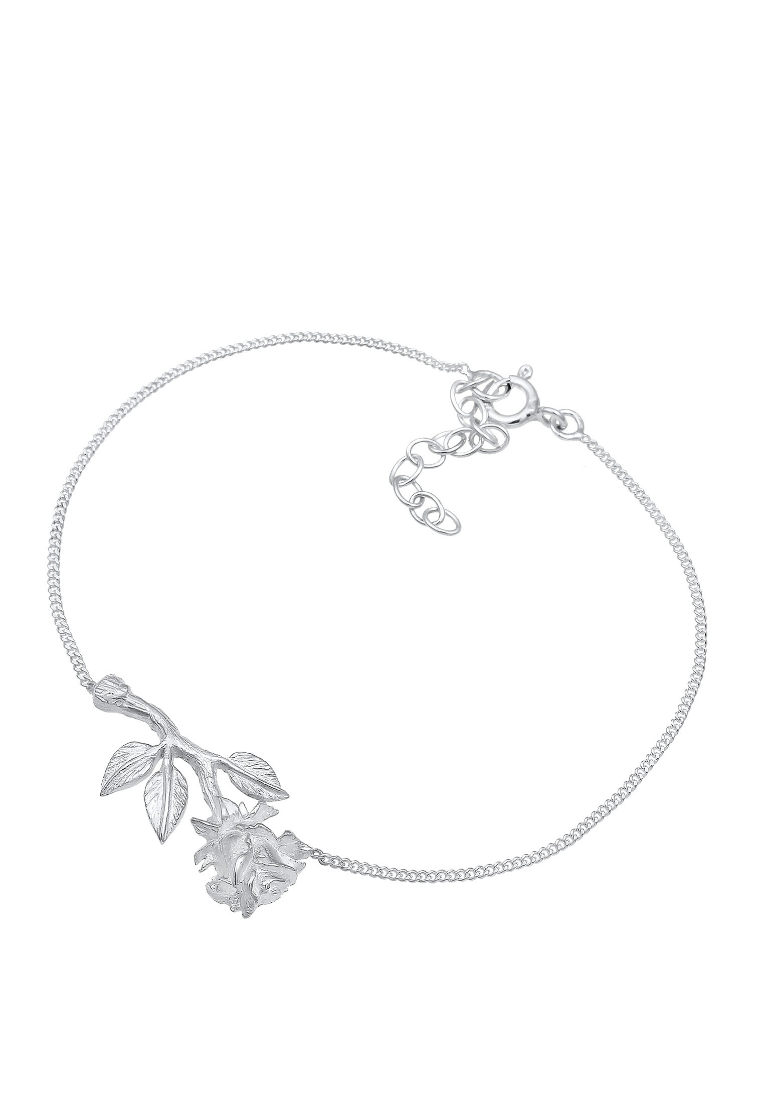 Elli Armkette »Armband Armband Rosen-Anhänger 925 Sterling Silber«