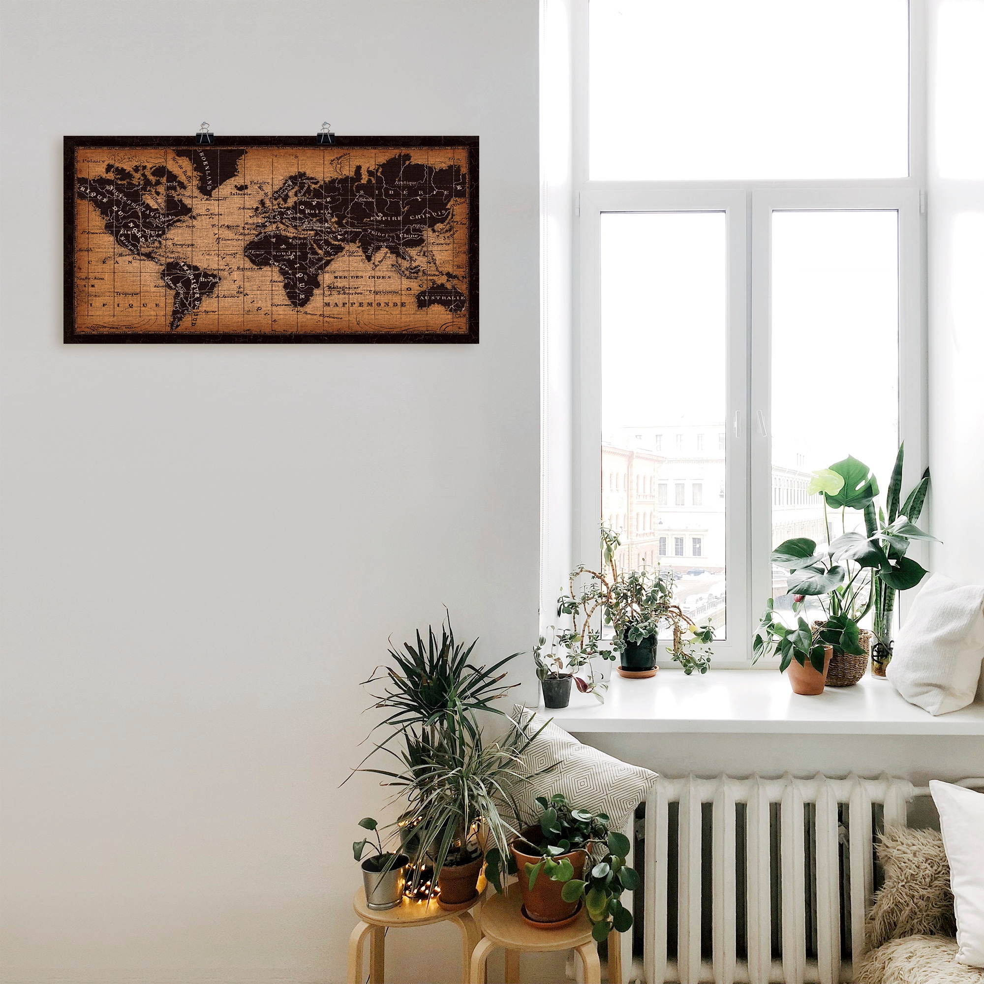 Artland Wandbild »Alte Weltkarte«, Weltkarte, (1 St.), als Leinwandbild, Poster, Wandaufkleber in verschied. Größen